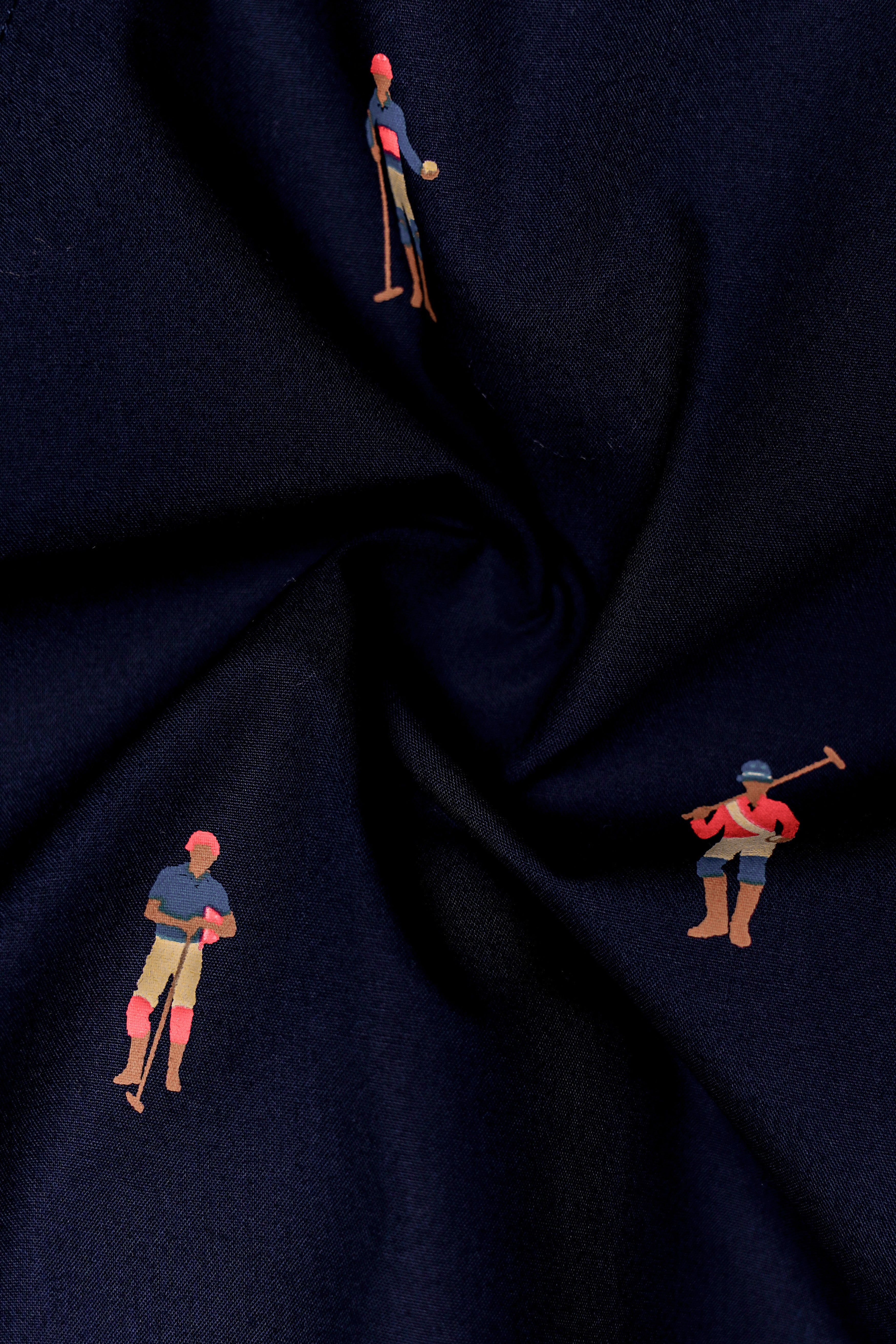 Sailor-Vulcan Blue Polo Printed Premium Cotton Shorts
