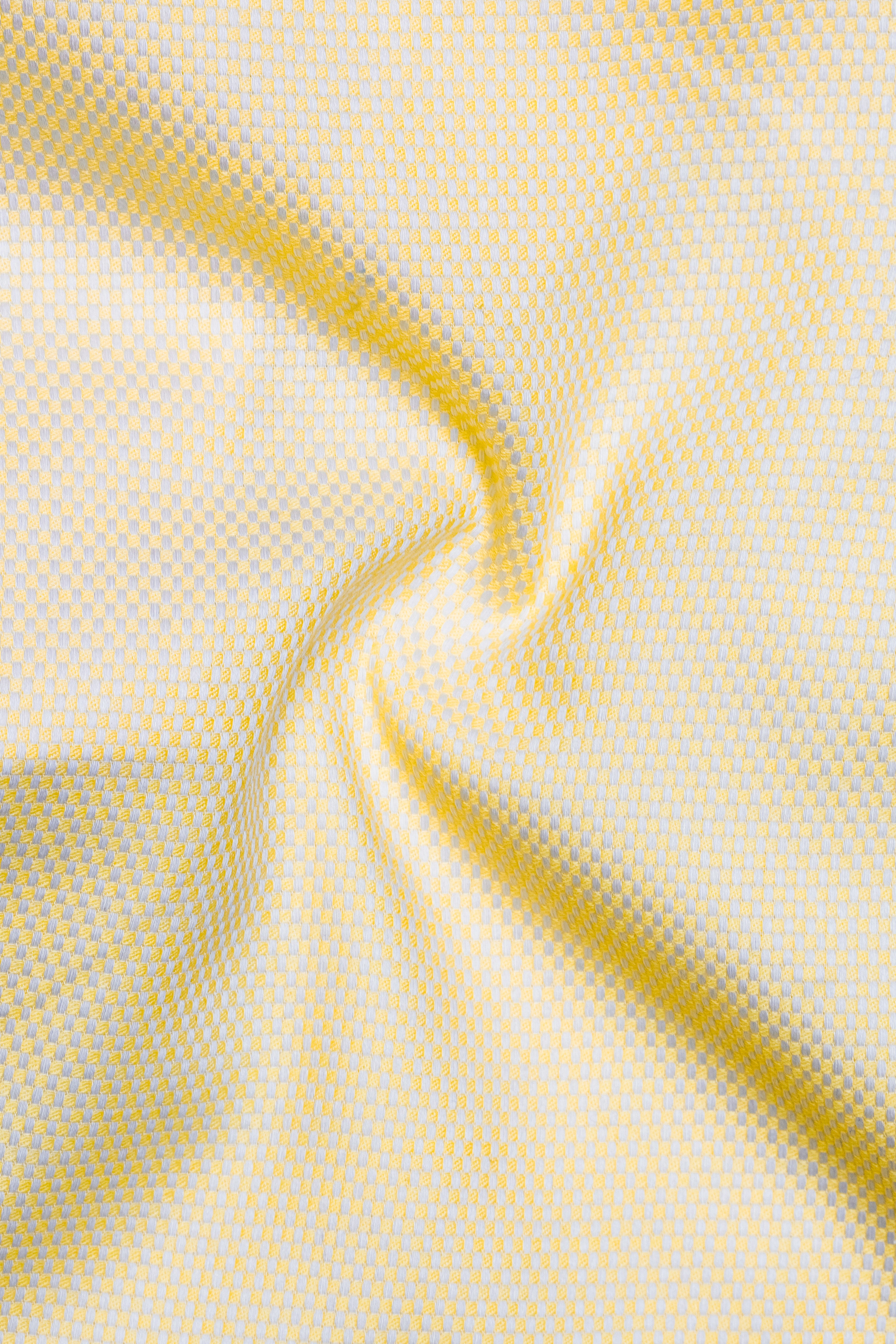 Almond Cream Dobby Textured Premium Cotton Short
