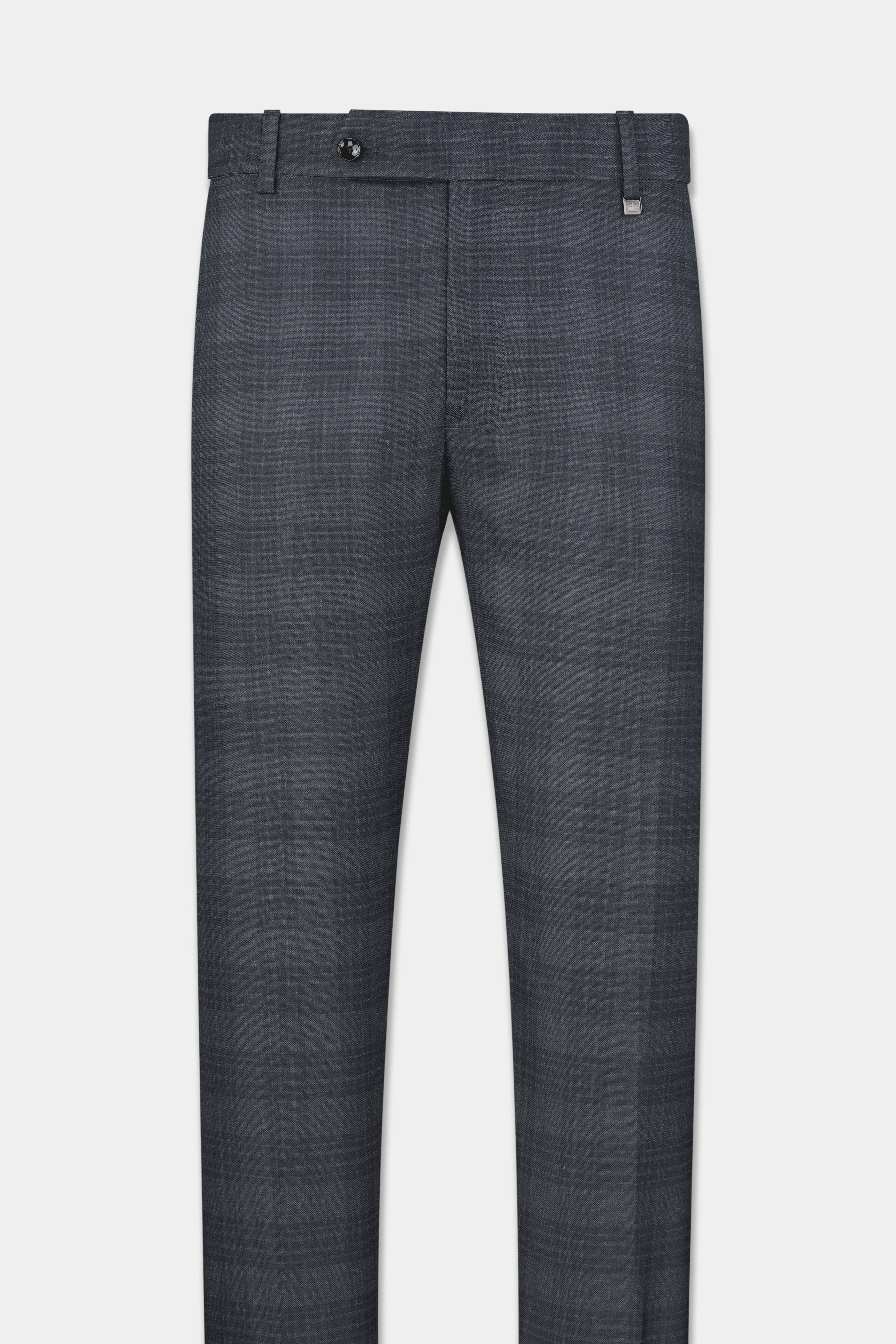 Tuna Gray Plaid Single-Breasted Suit