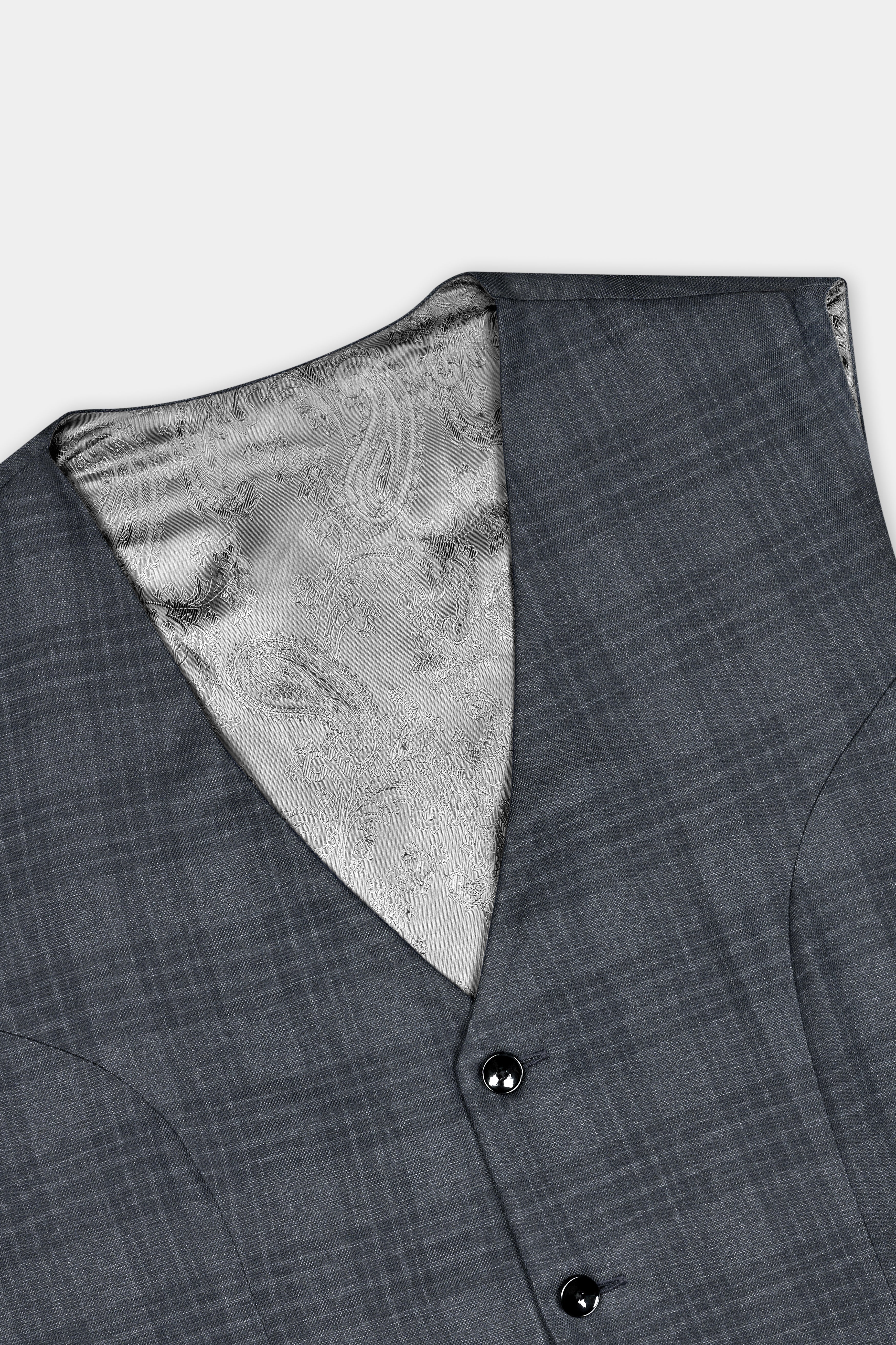 Tuna Gray Plaid Single-Breasted Suit