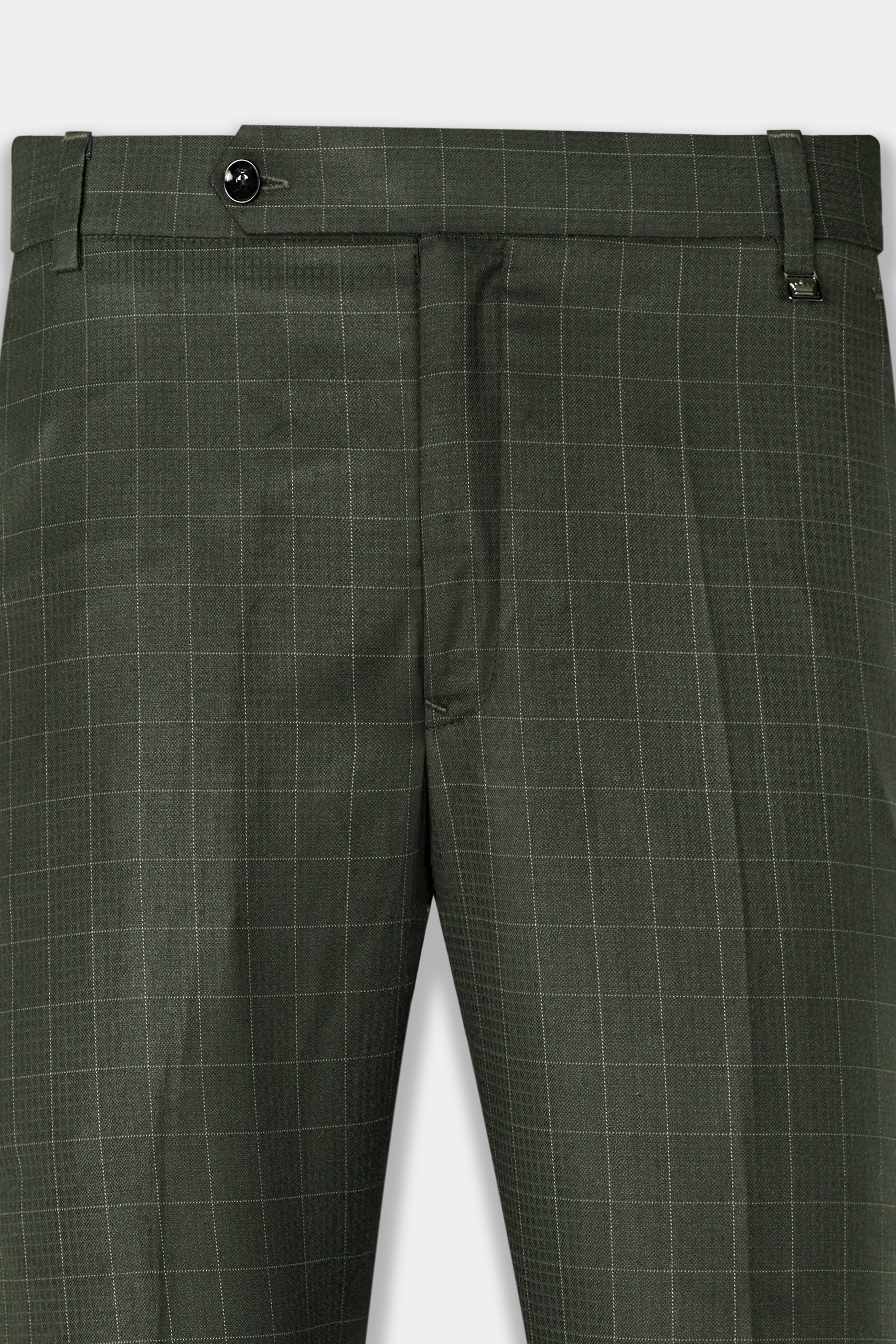 Dune Dark Green Subtle Checkered Double Breasted Suit