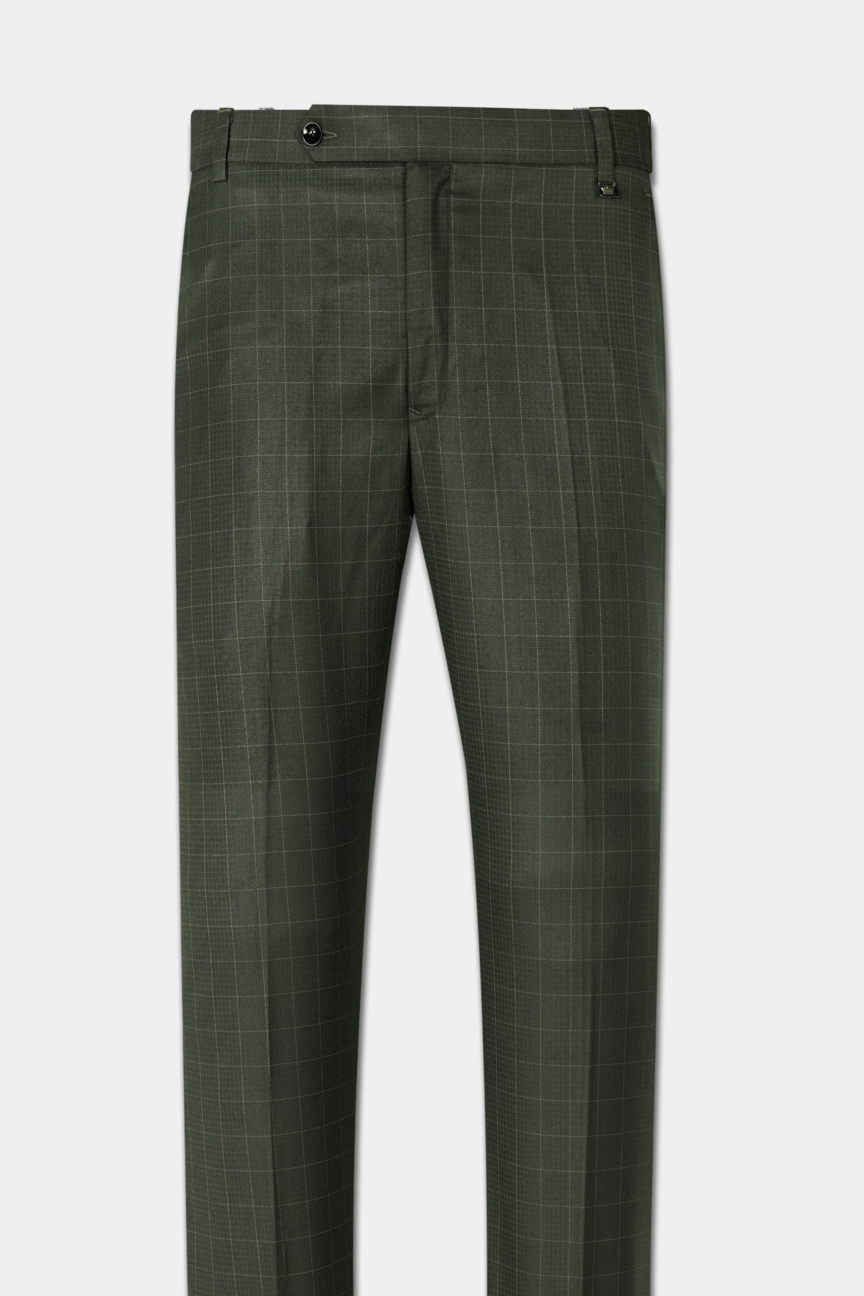 Dune Dark Green Subtle Checkered Double Breasted Suit