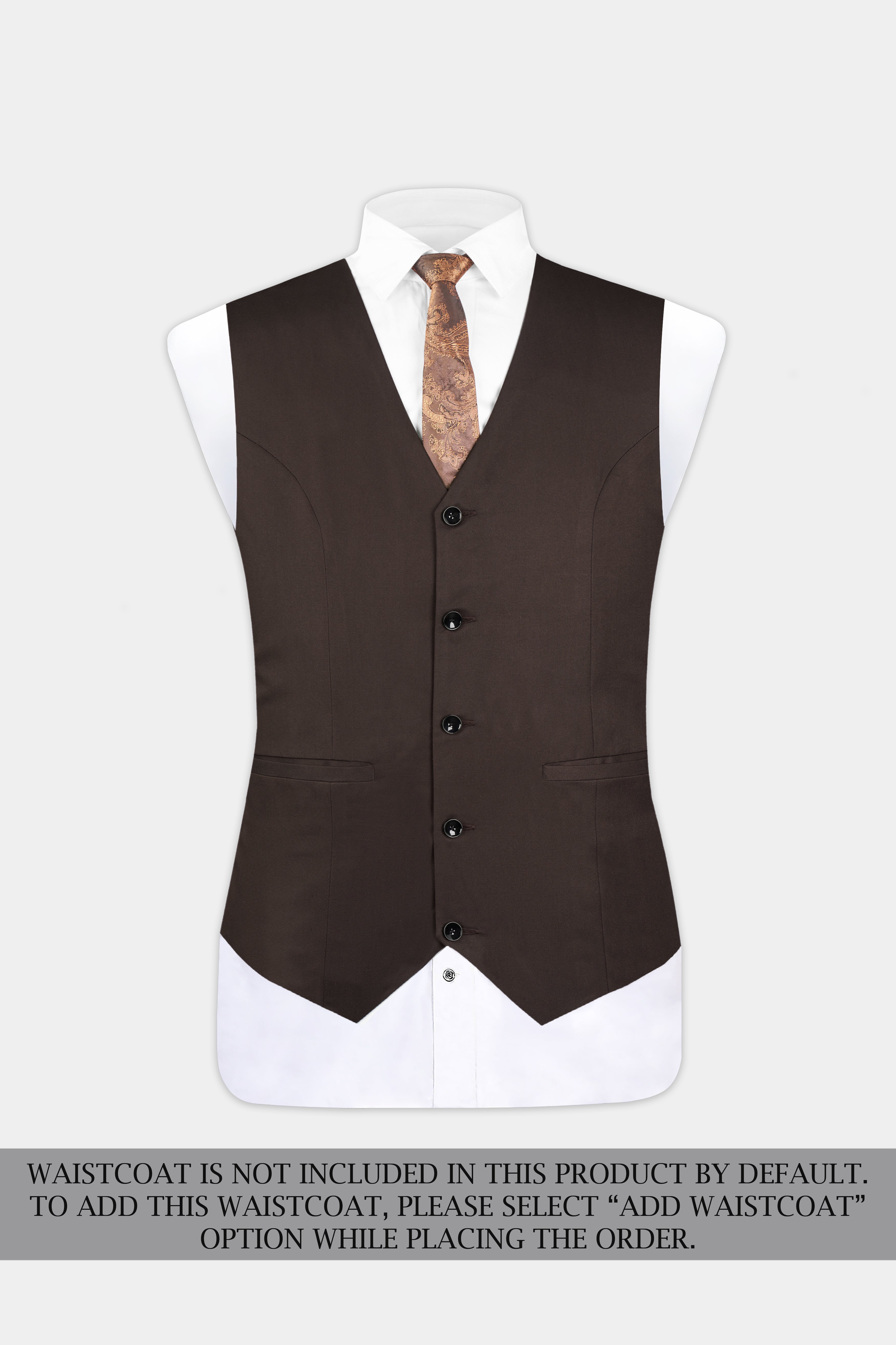 Woody Dark Brown Single Breasted Suit