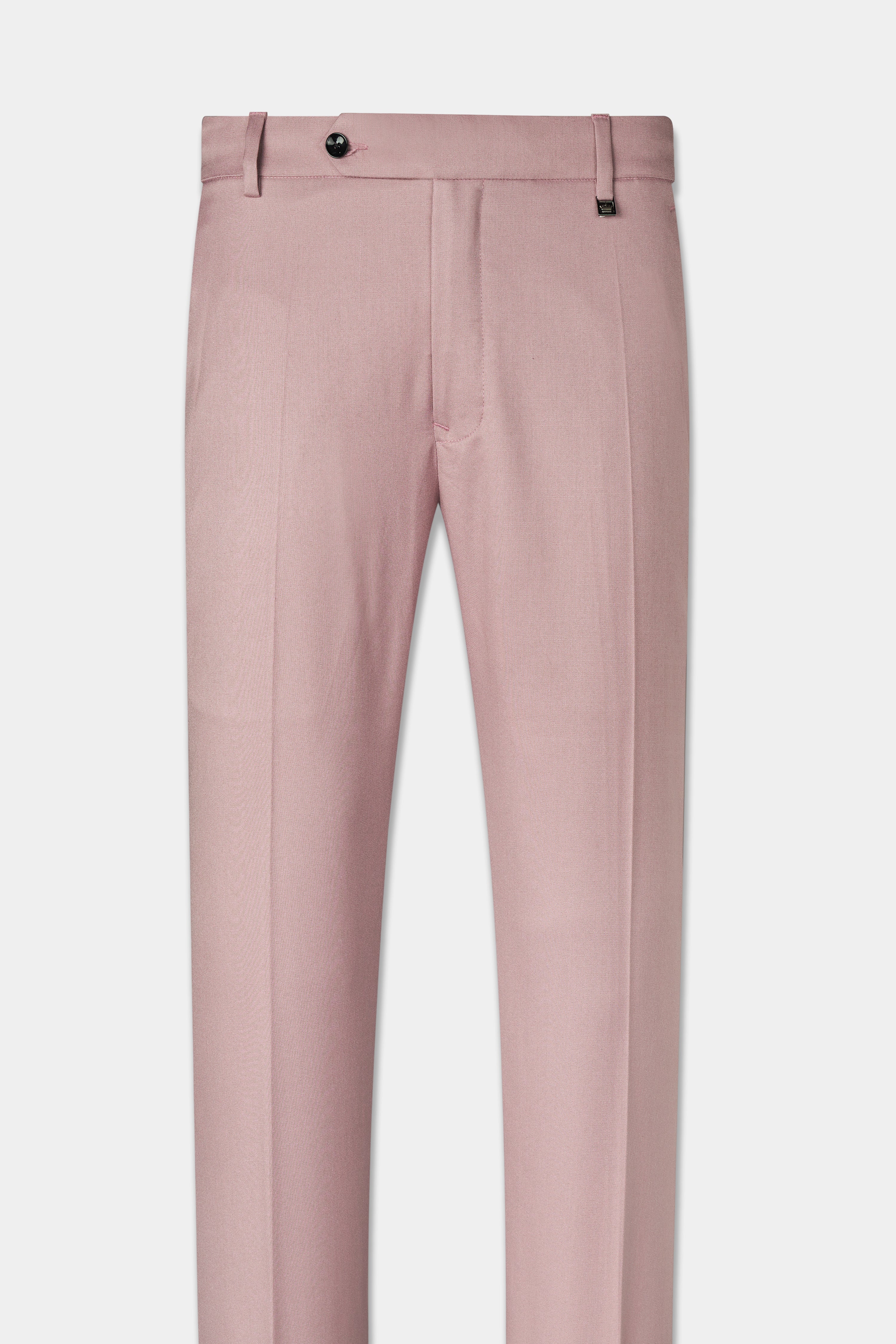 Thatch Light Pink Cross Placket Bandhgala Suit