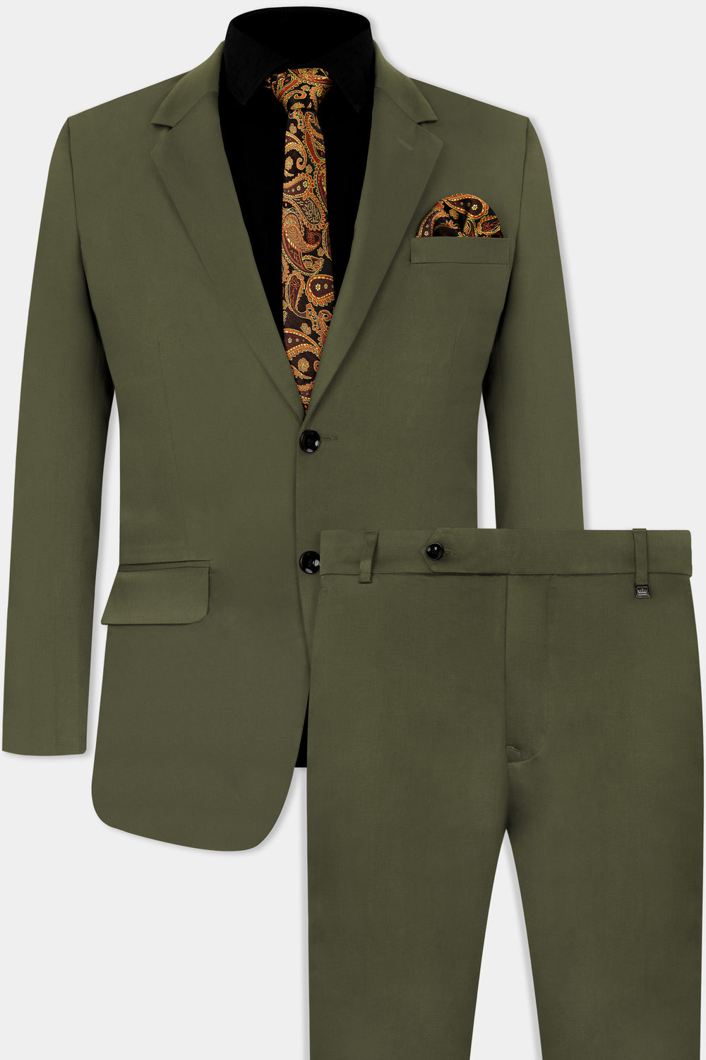 HEMLOCK GREEN PREMIUM COTTON STRETCHABLE TRAVELER SUIT