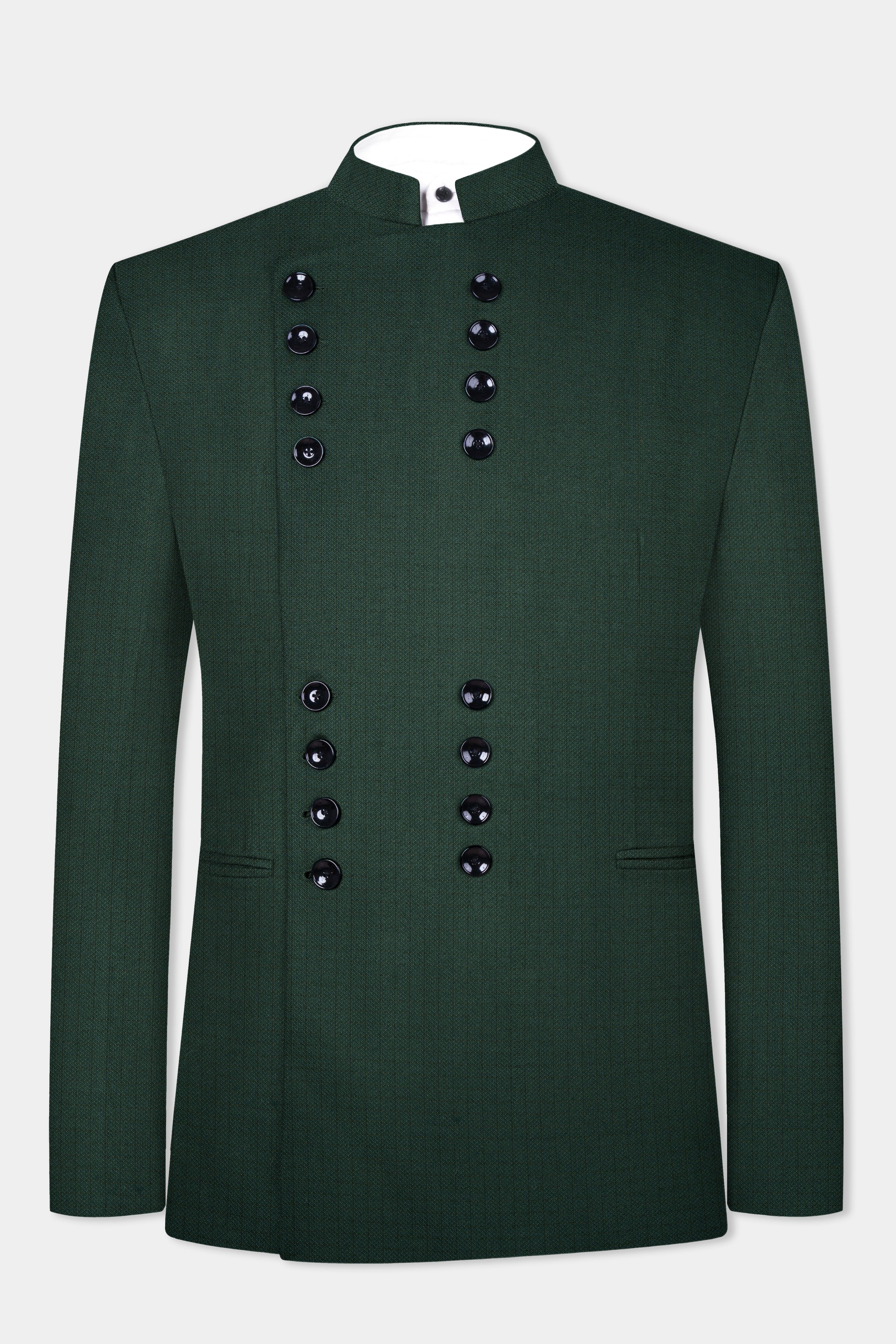 Everglade Green Micro Checkered Wool Rich Suit