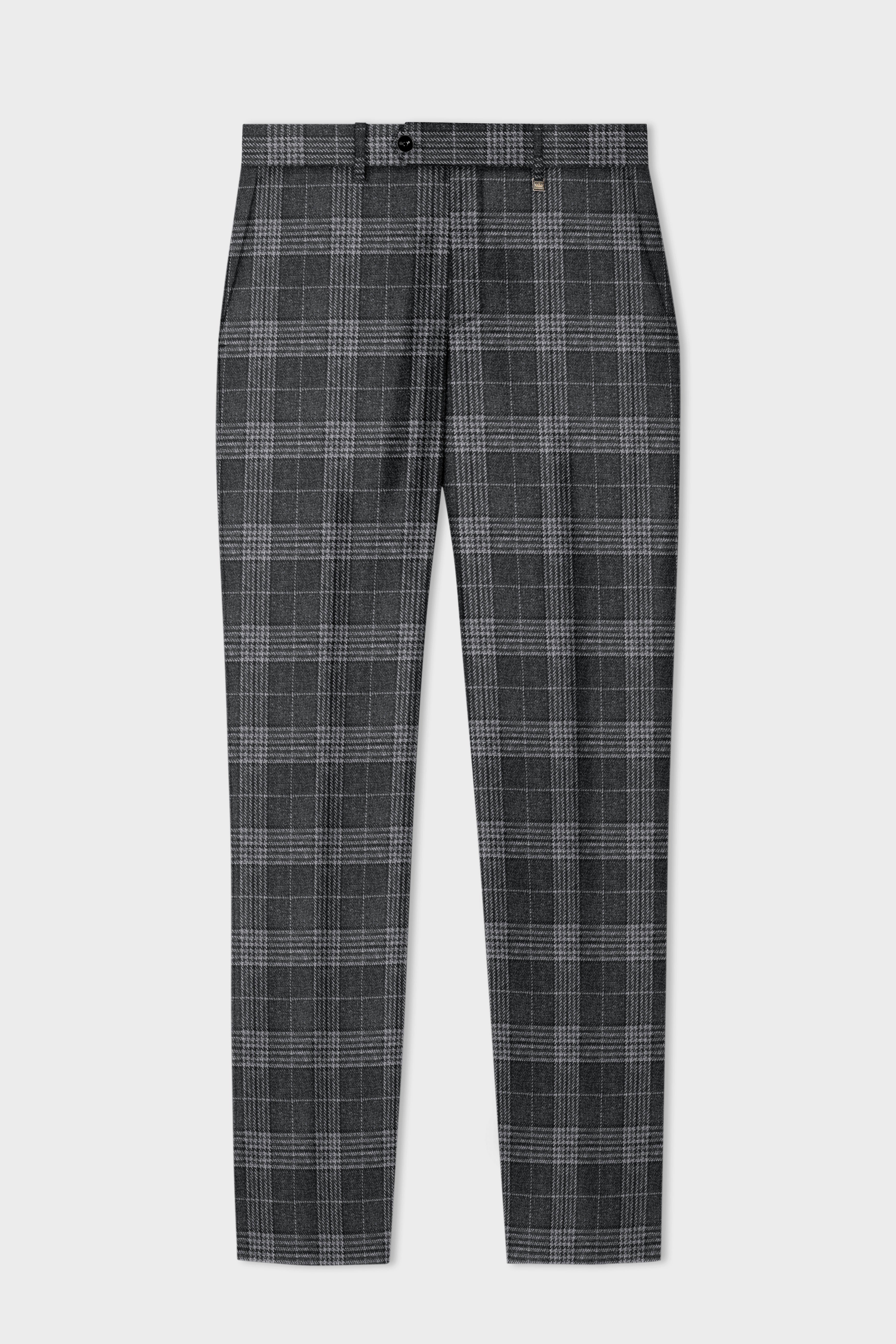 Heavy Metal Gray Plaid Tweed Suit