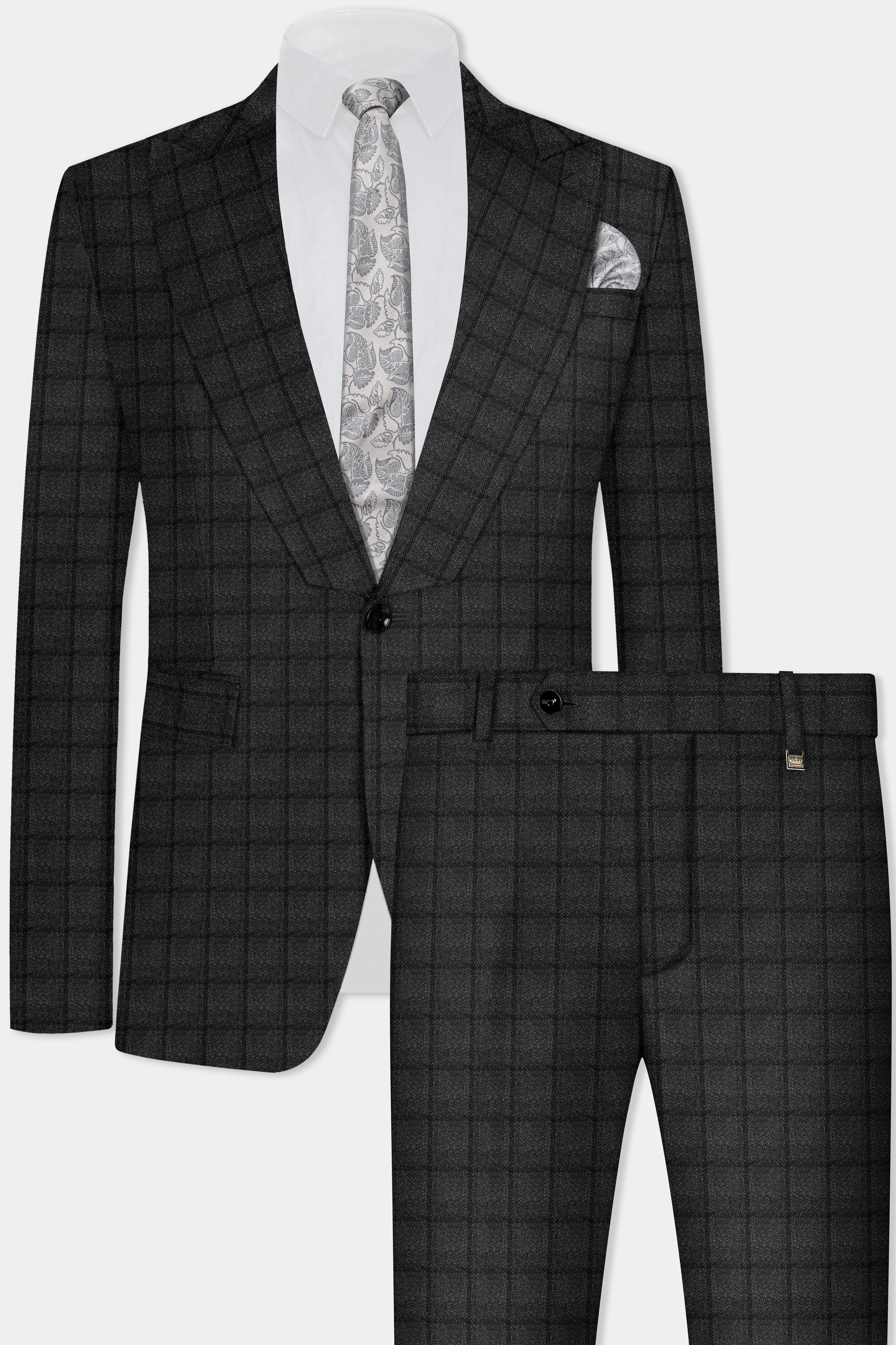 Zeus Gray Plaid Tweed Suit