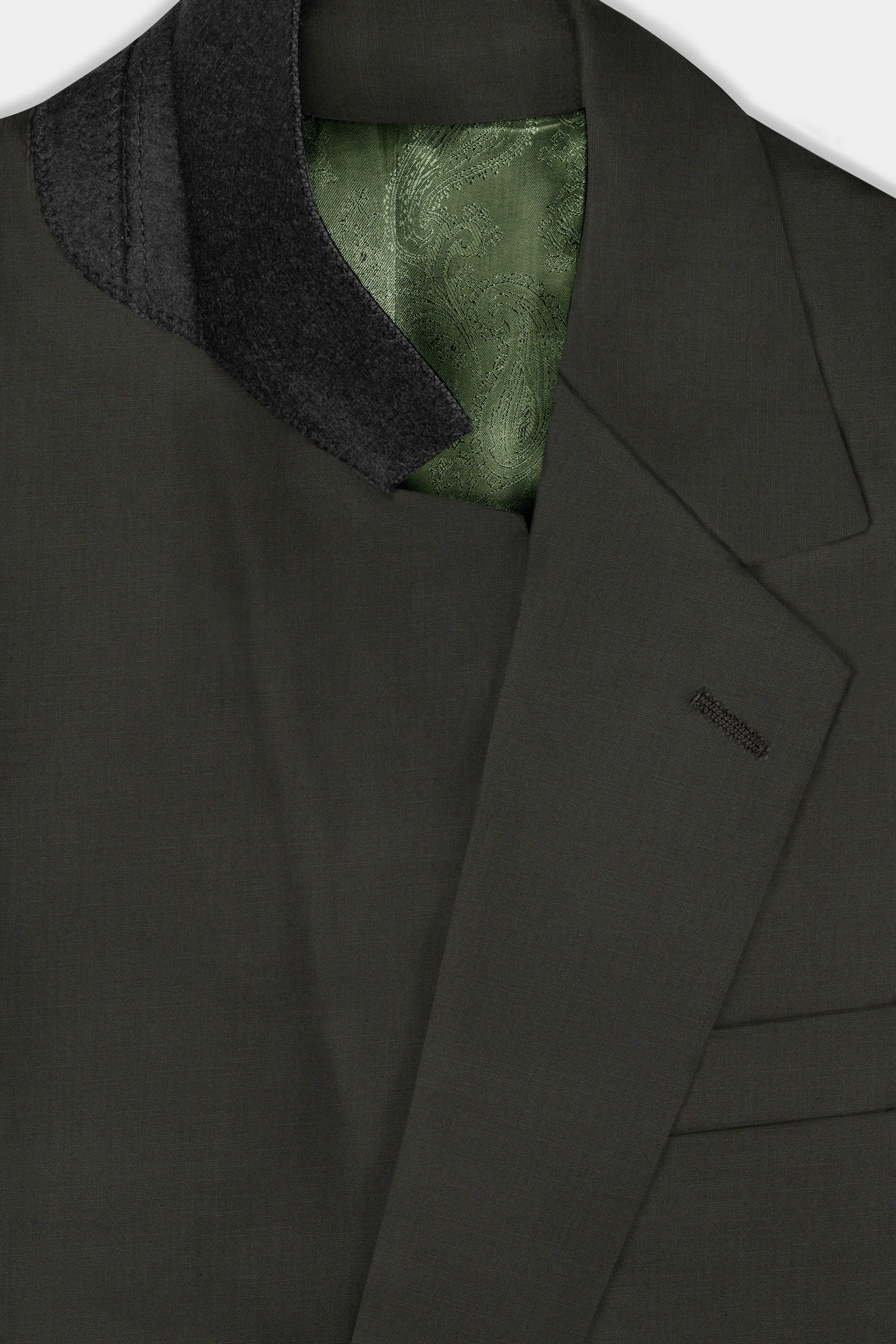 Rangoon Green Wool Blend Single Breasted Suit