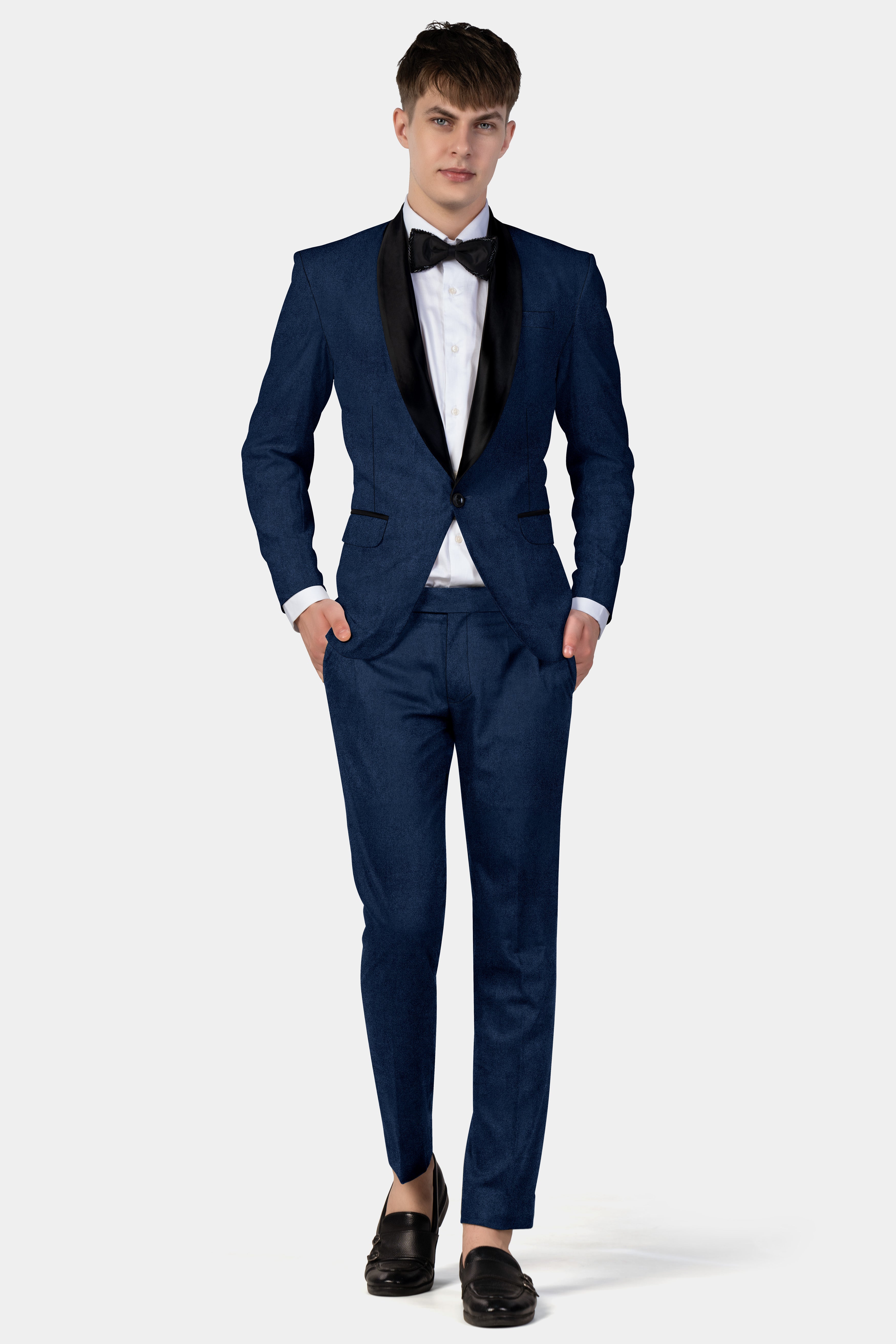 Downriver Blue Velvet Tuxedo Suit