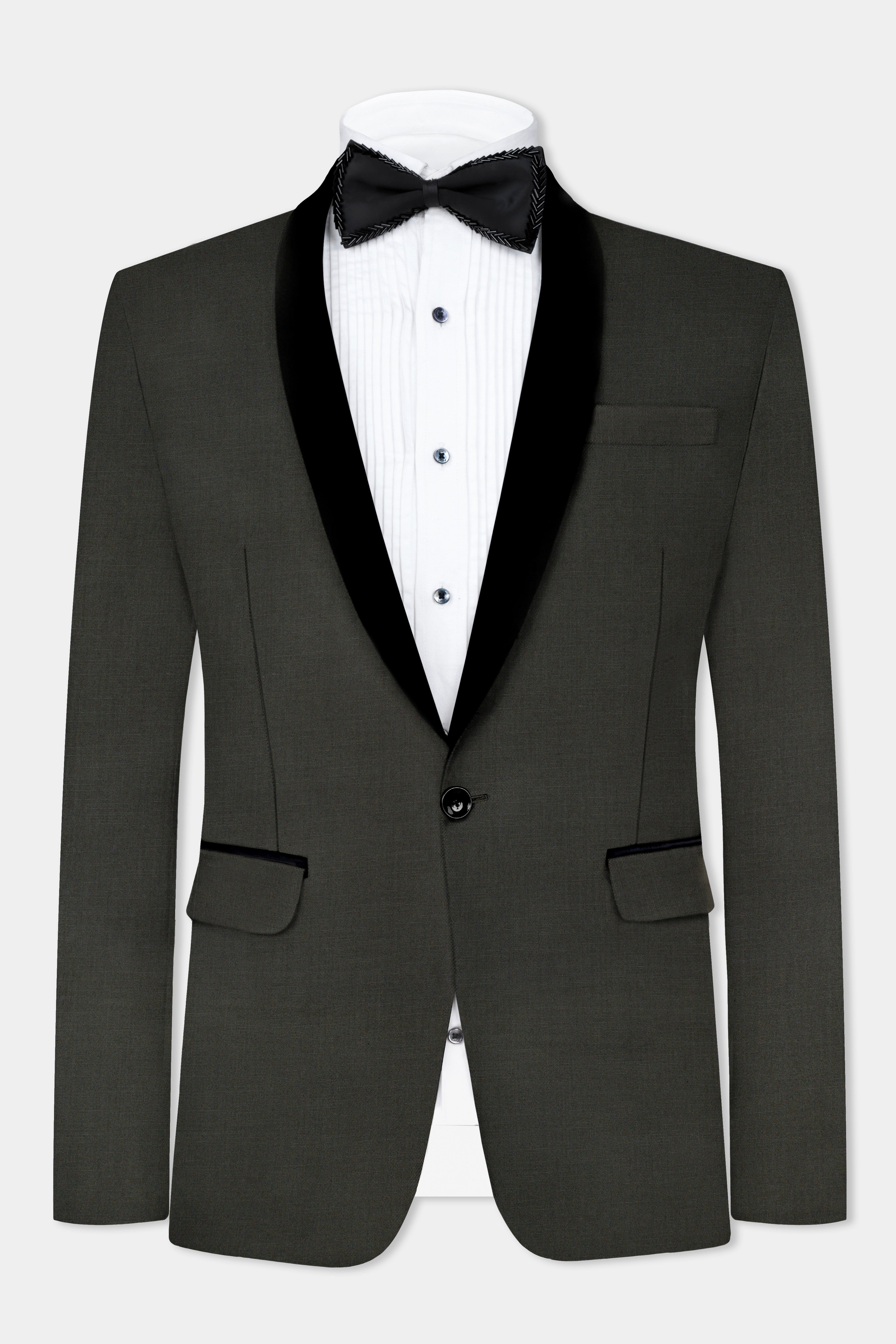 Rangoon Green Wool Blend Tuxedo Suit