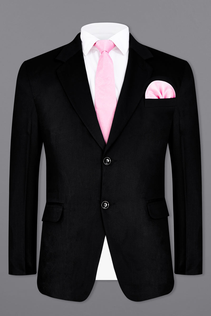 JADE BLACK SOLID TWEED SUIT