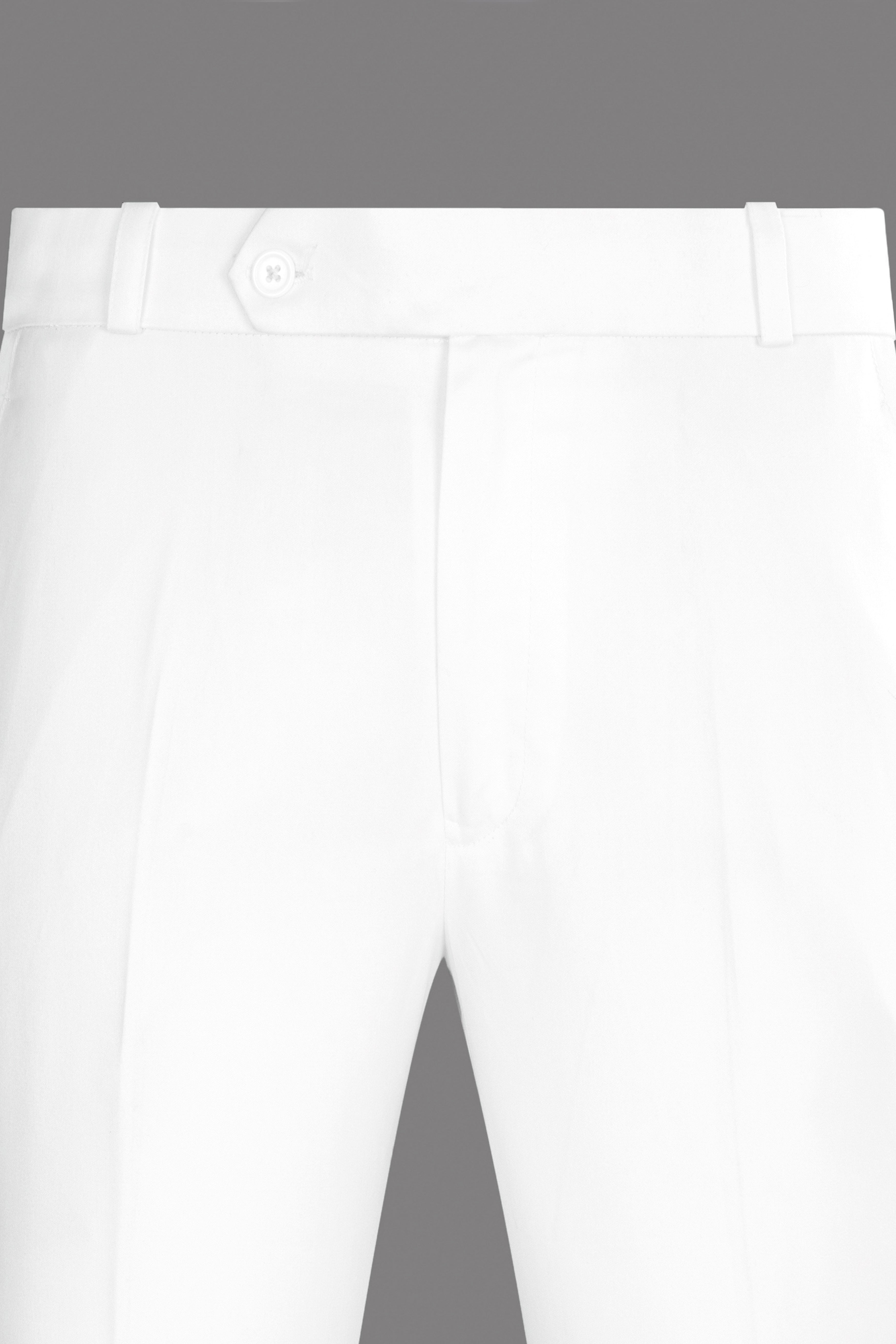 Bright White Subtle Sheen Cross Placket Bandhgala/Mandarin Suit