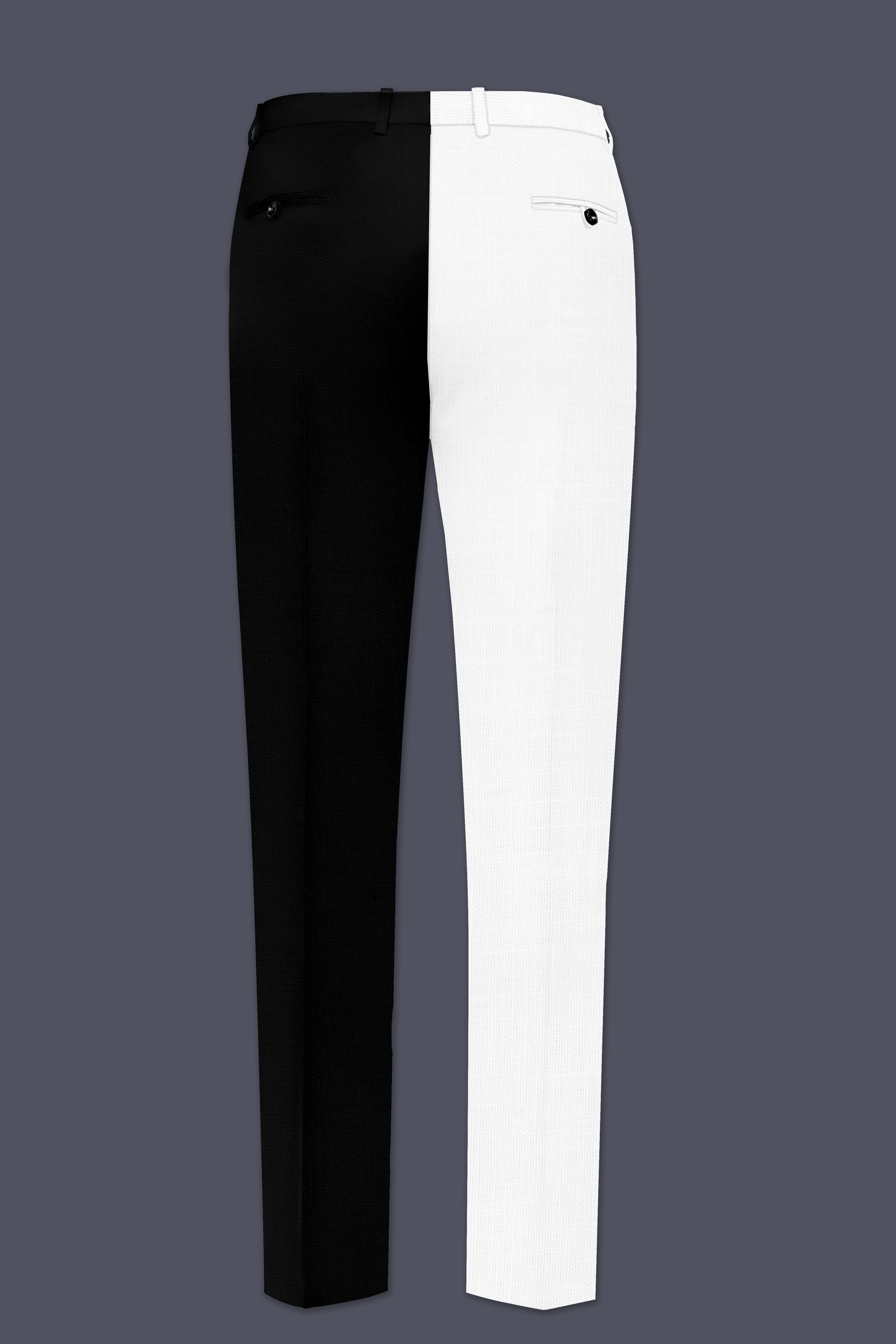 Black & White Luxurious Linen Suit