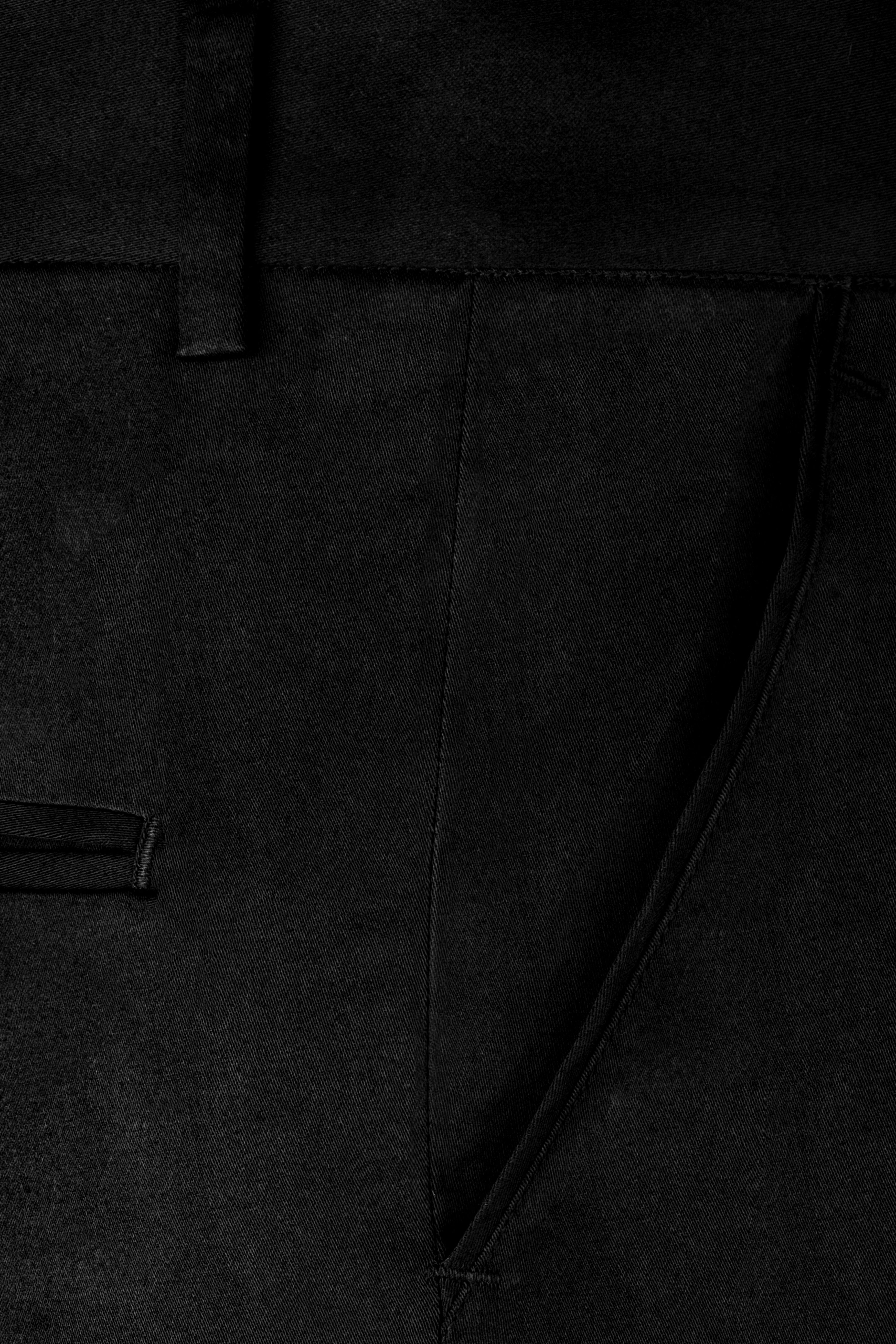 Jade Black Cross Placket Stretchable Premium Cotton Bandhgala traveler Suit