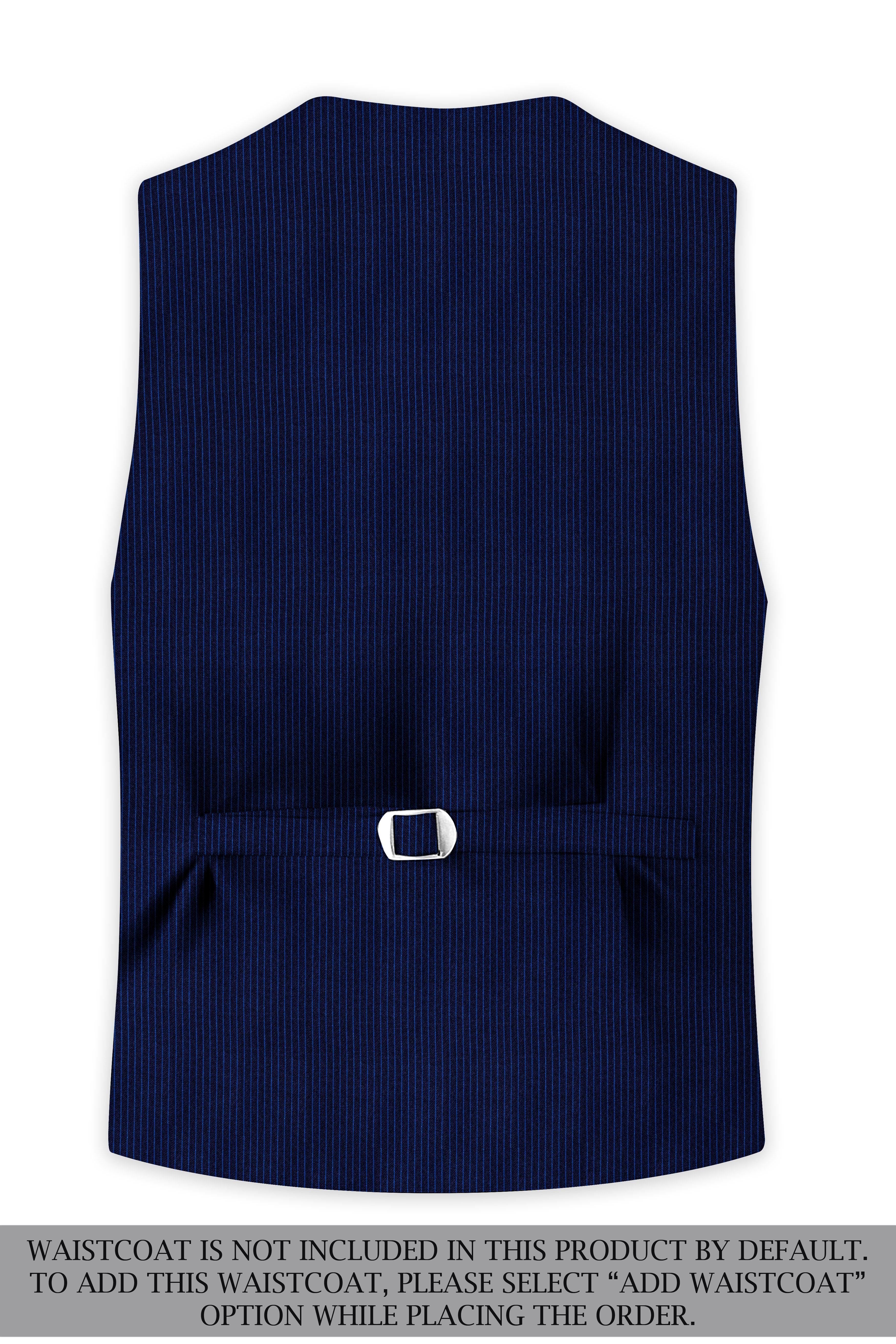 Midnight and Chambray blue Striped Woolrich Tuxedo Suit