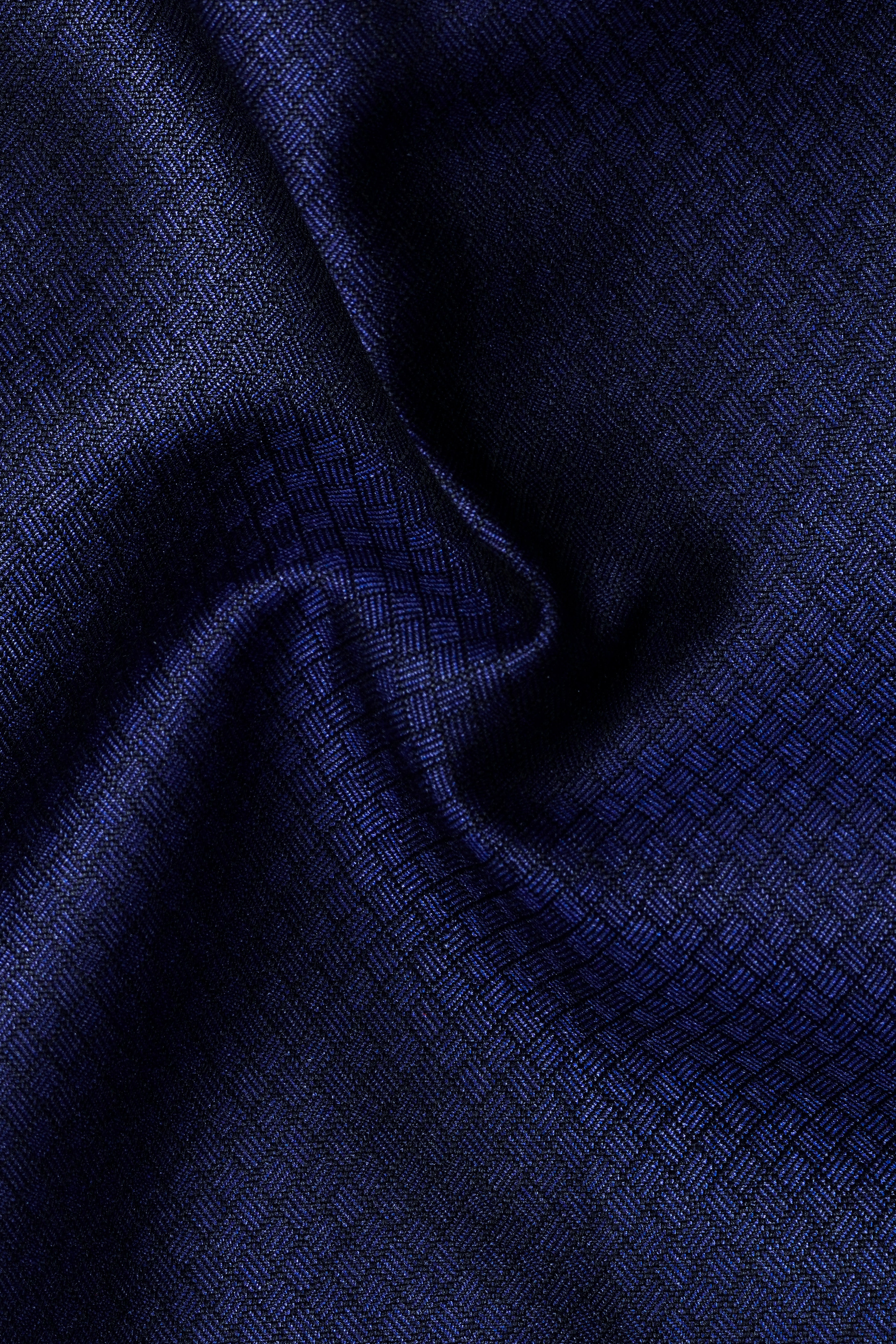 Port Gore Blue Subtle Textured Woolrich Tuxedo Suit