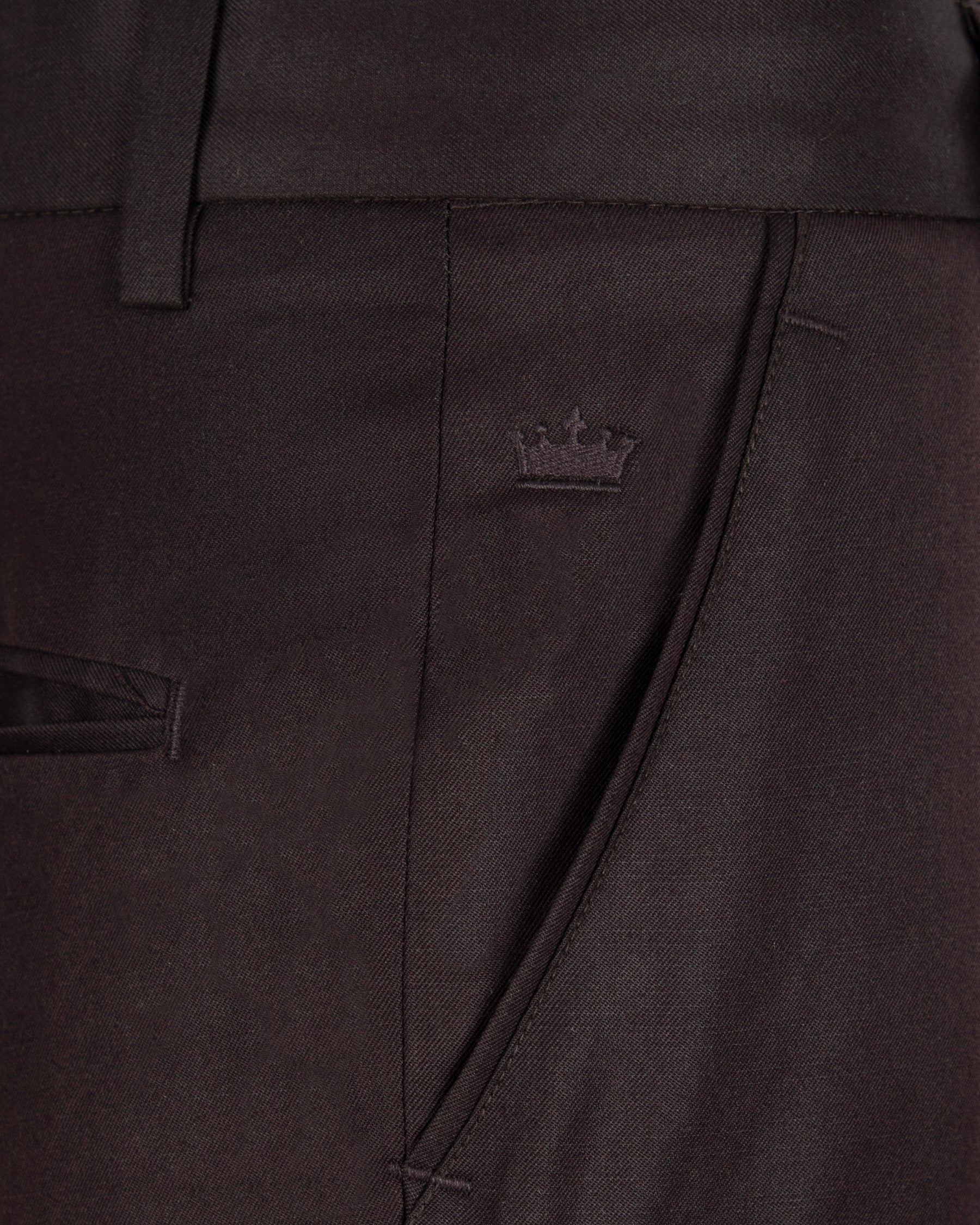 Aubergine Tuxedo Wool Rich Suit