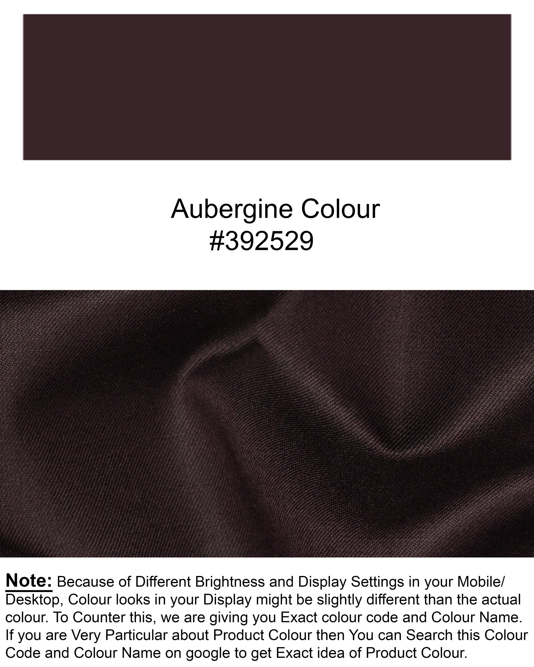 Aubergine Tuxedo Wool Rich Suit