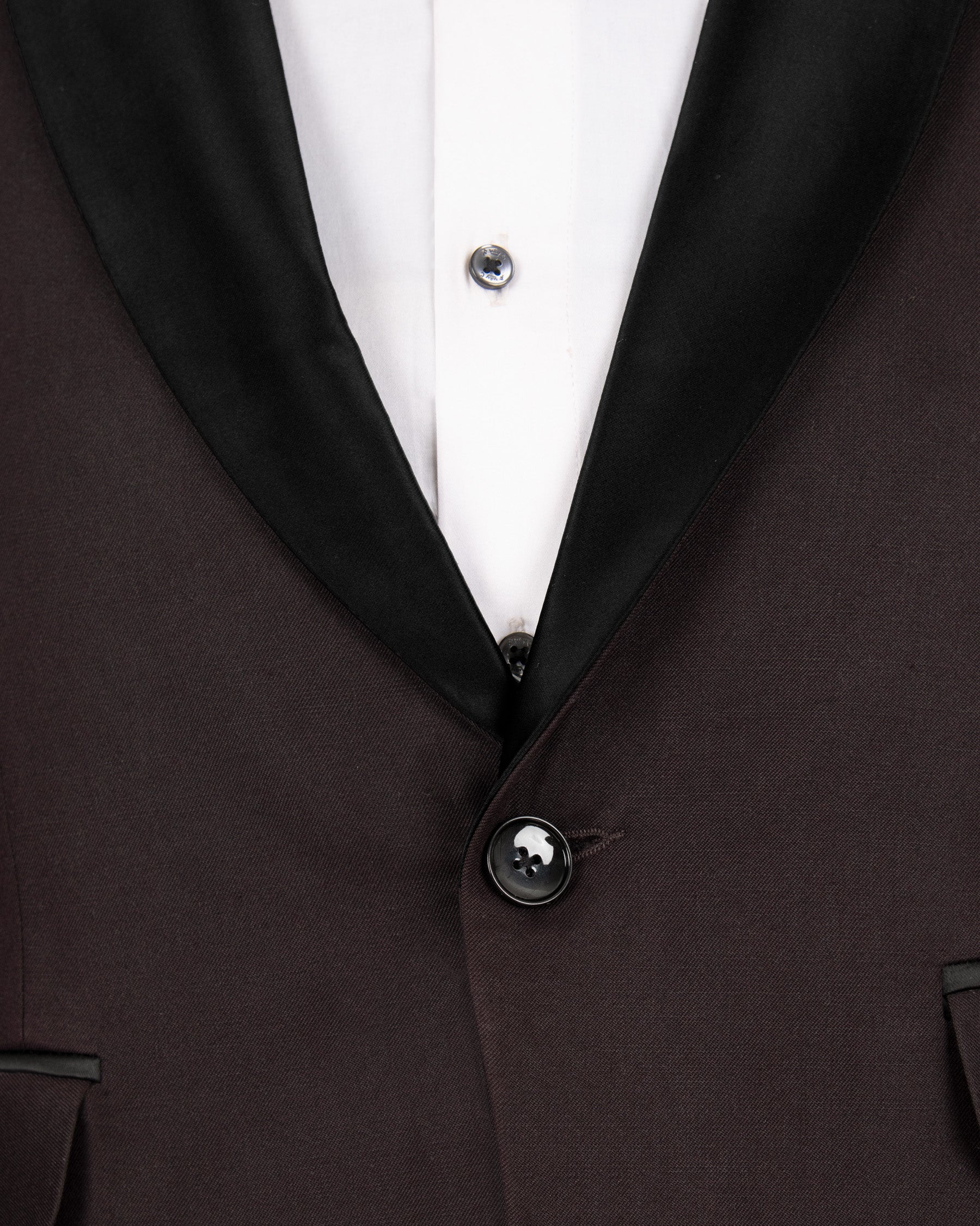 Aubergine Tuxedo Wool Rich Suit