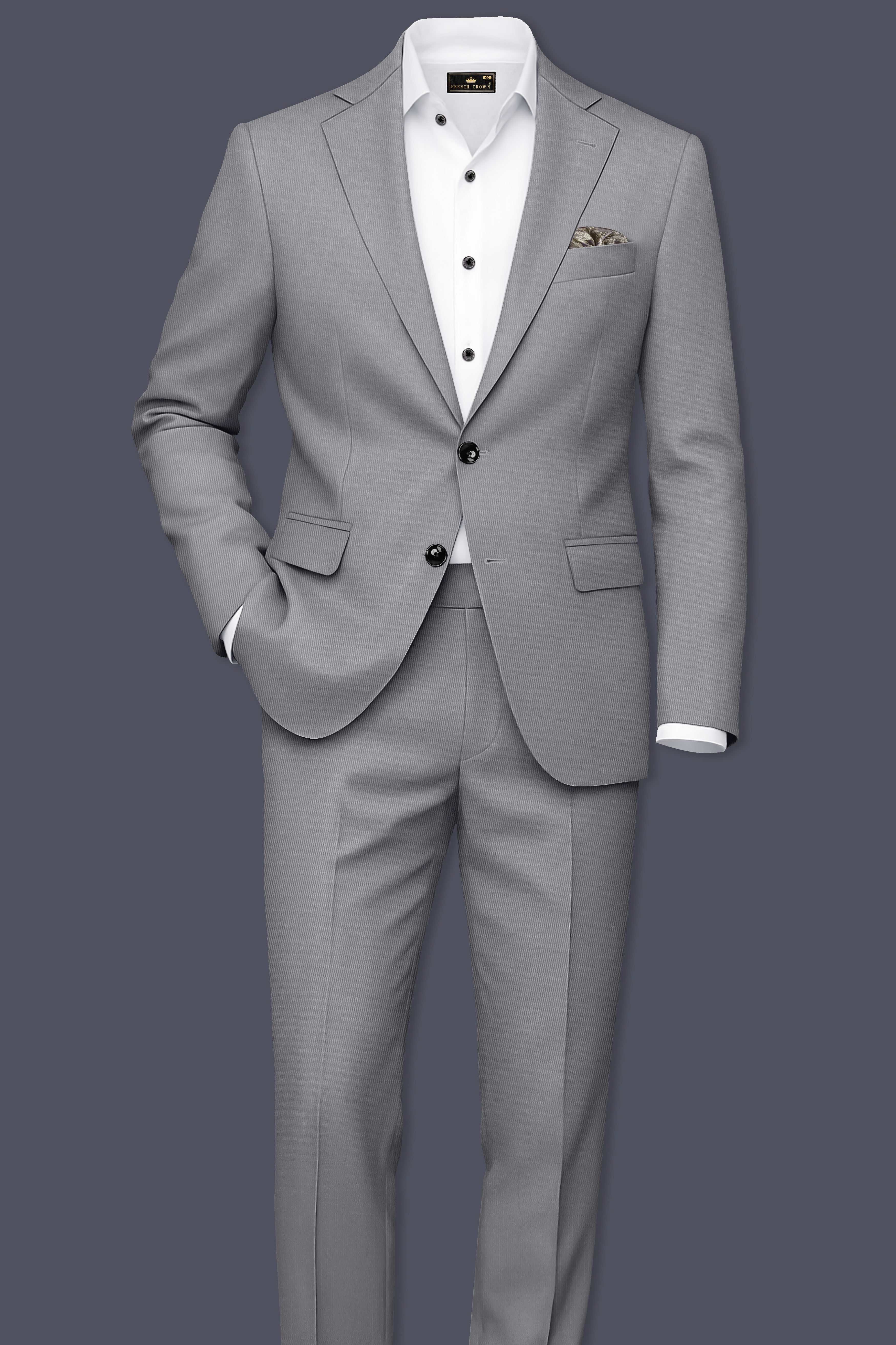 French Gray Premium Cotton Suit