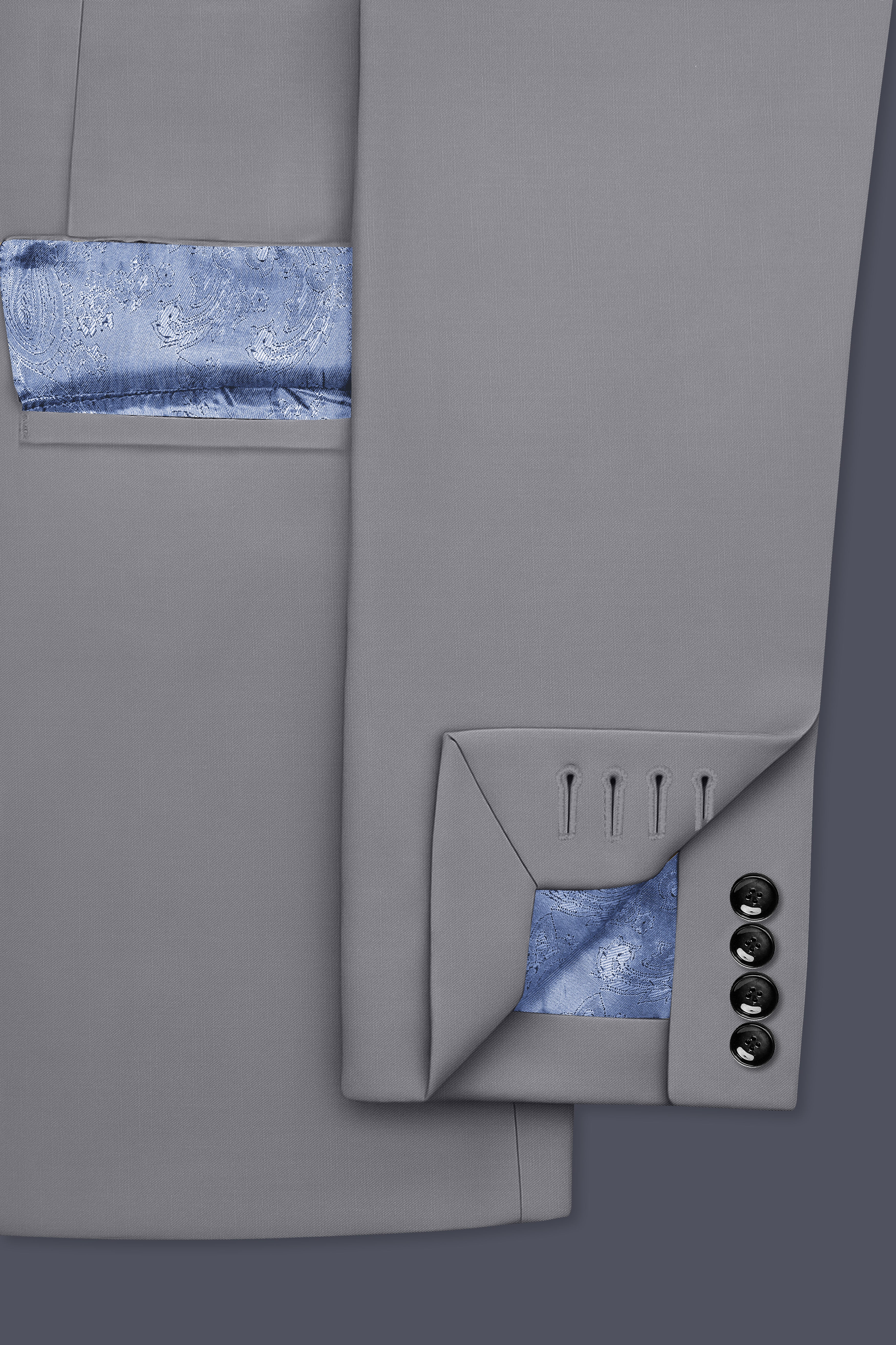 French Gray Premium Cotton Suit