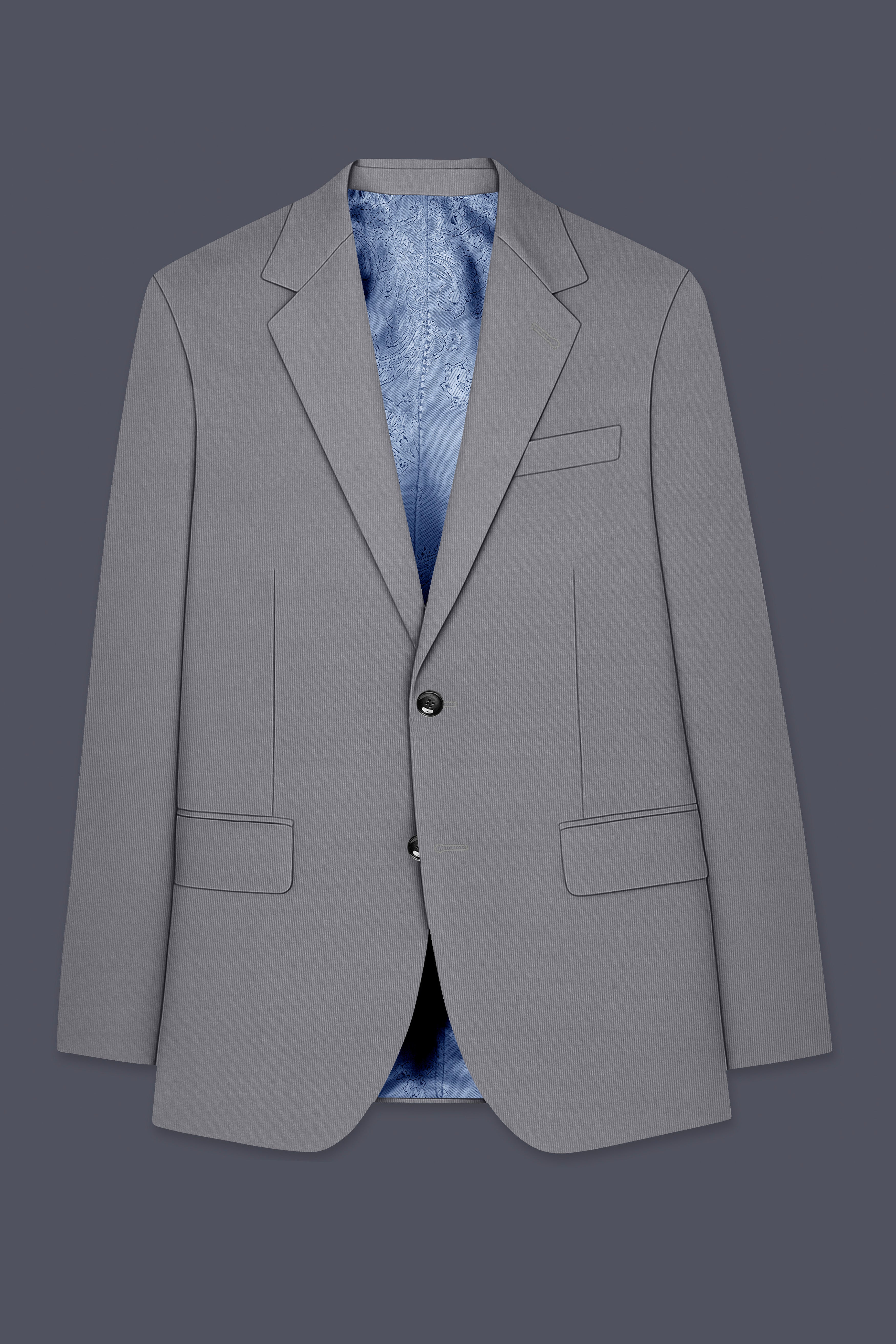 French Gray Premium Cotton Suit
