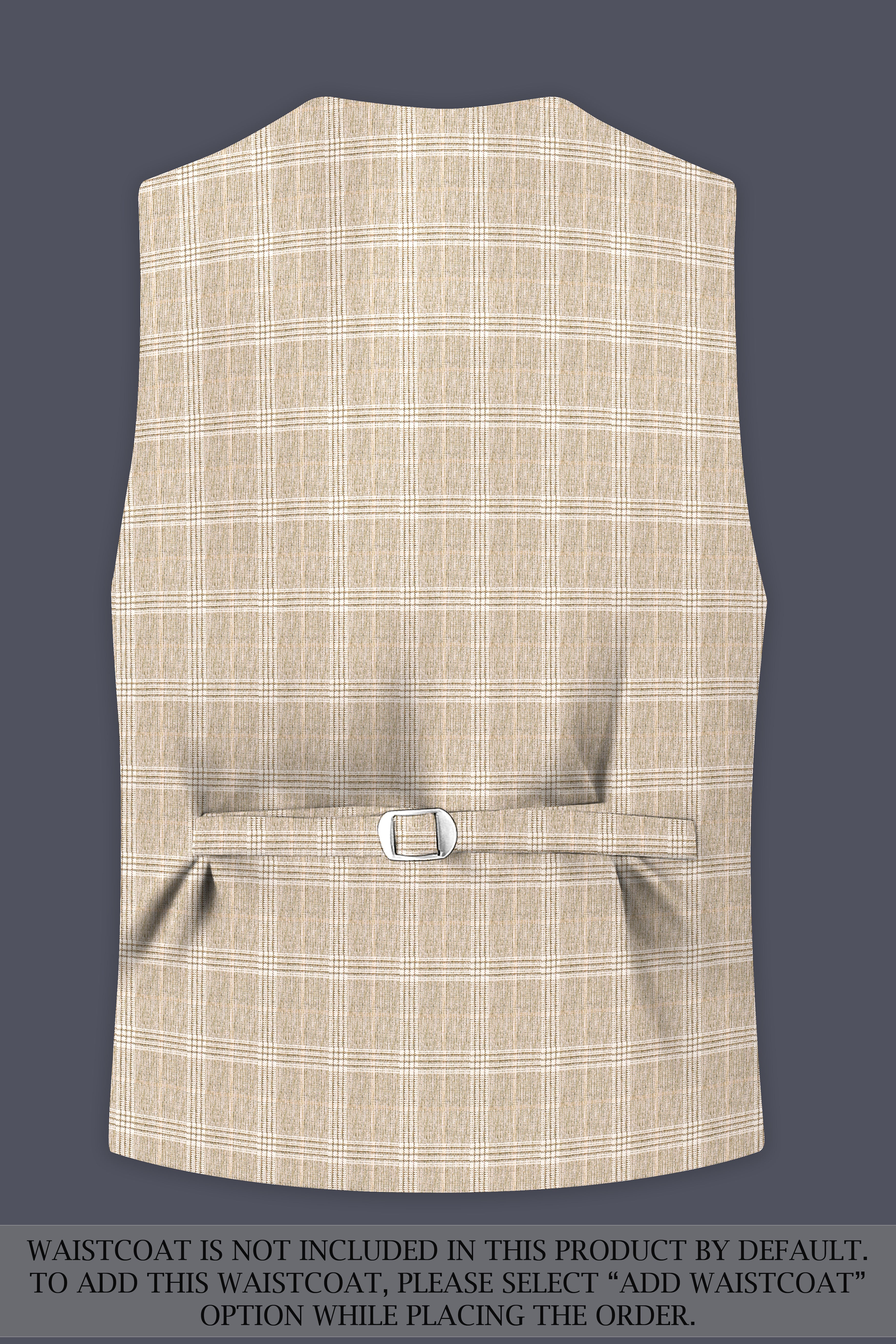 Mongoose Cream Plaid Wool Rich Sports Suit