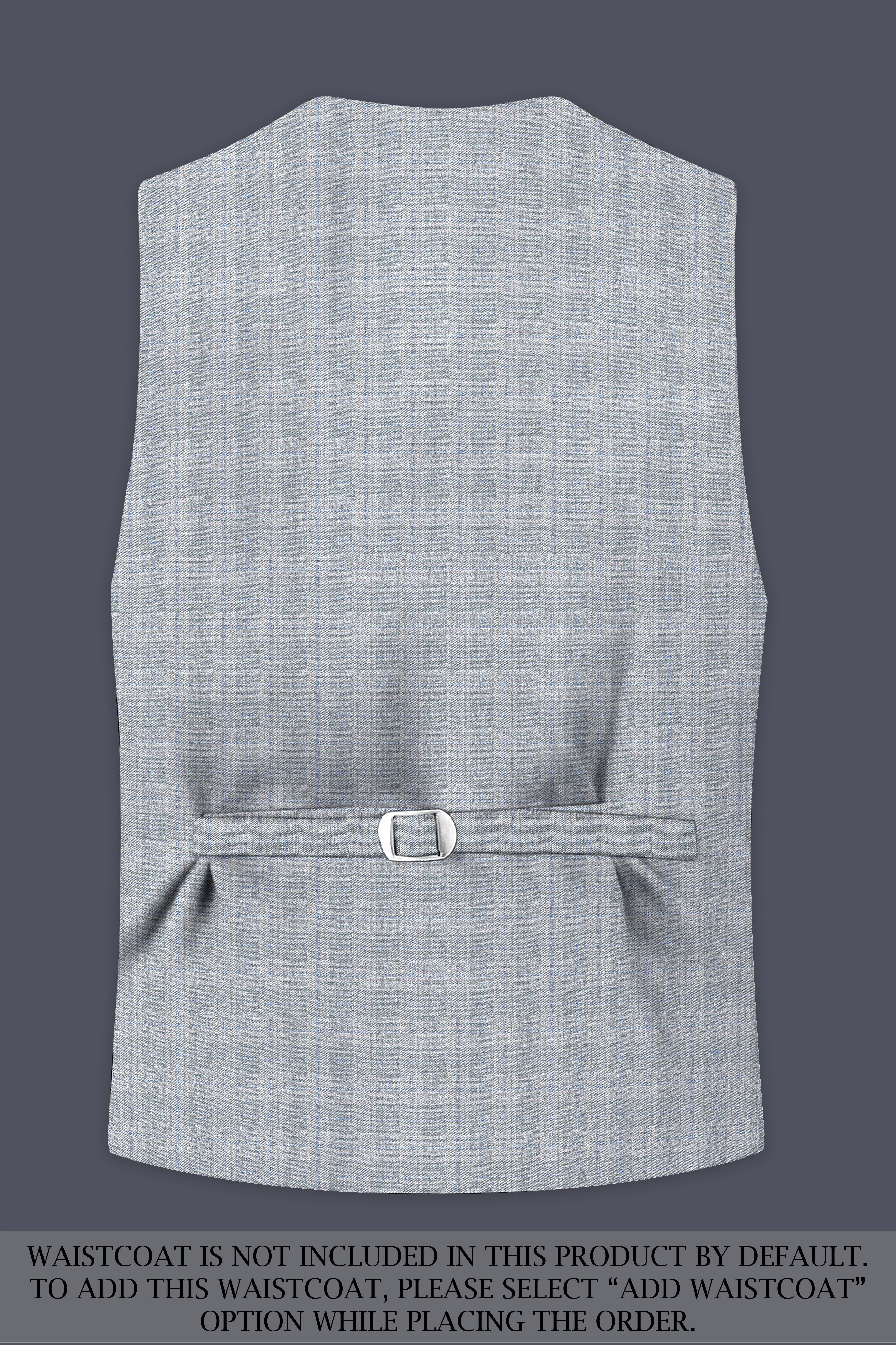 Nobel Grey Subtle Plaid Double-Breasted Wool Rich Suit
