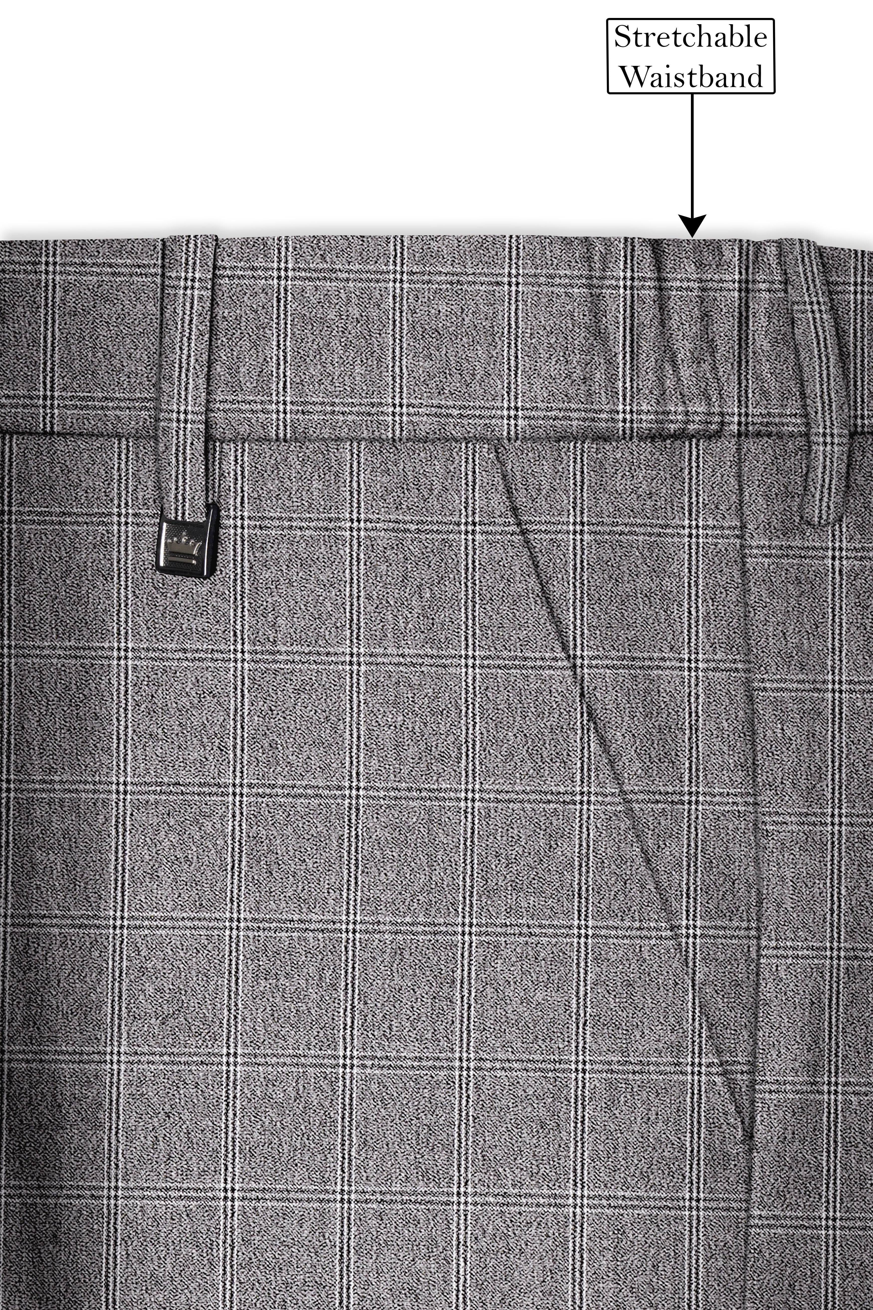 Manatee Grey windowpane Wool Rich Suit