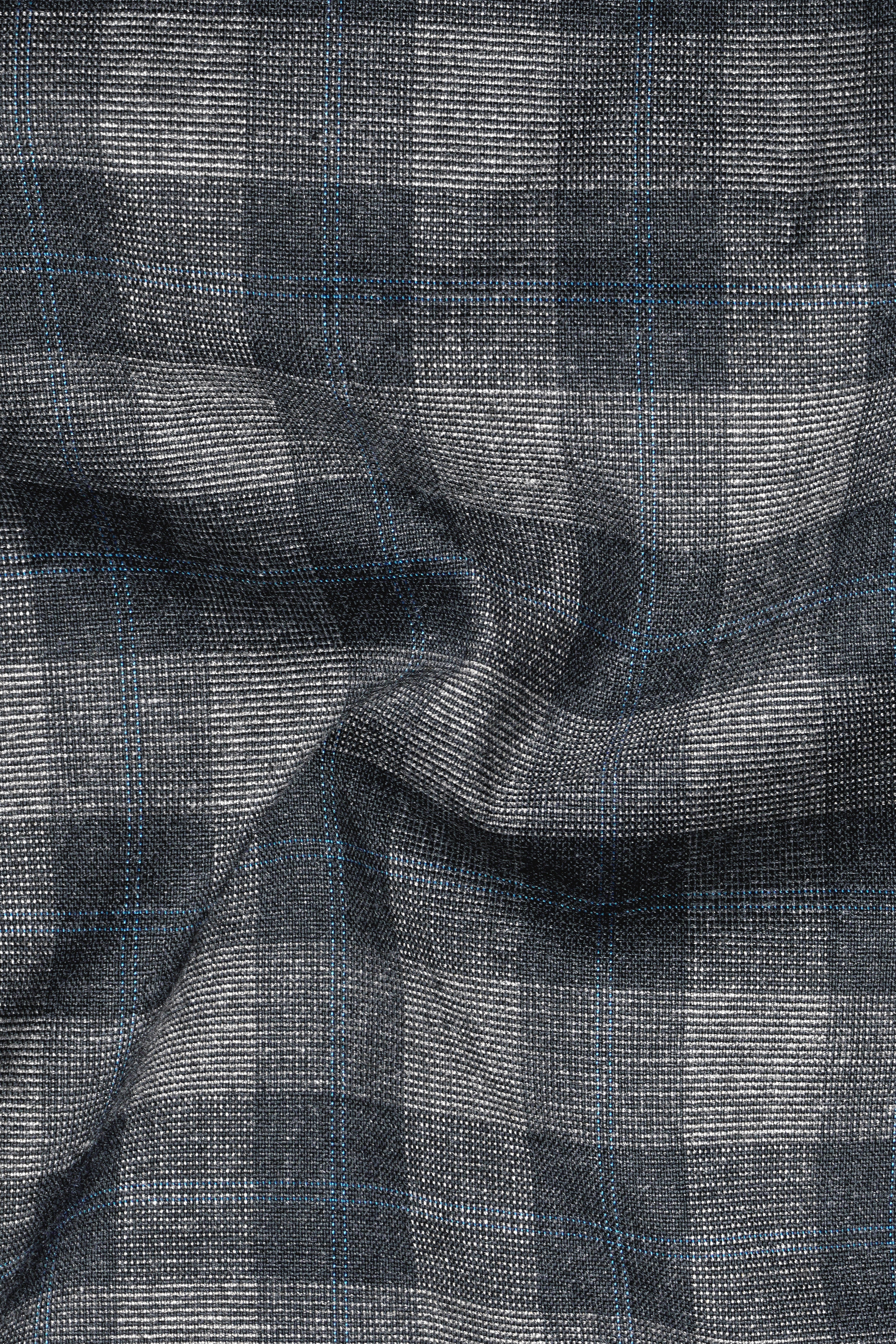Nobel and Chicago Grey Plaid Wool Rich Tuxedo Suit