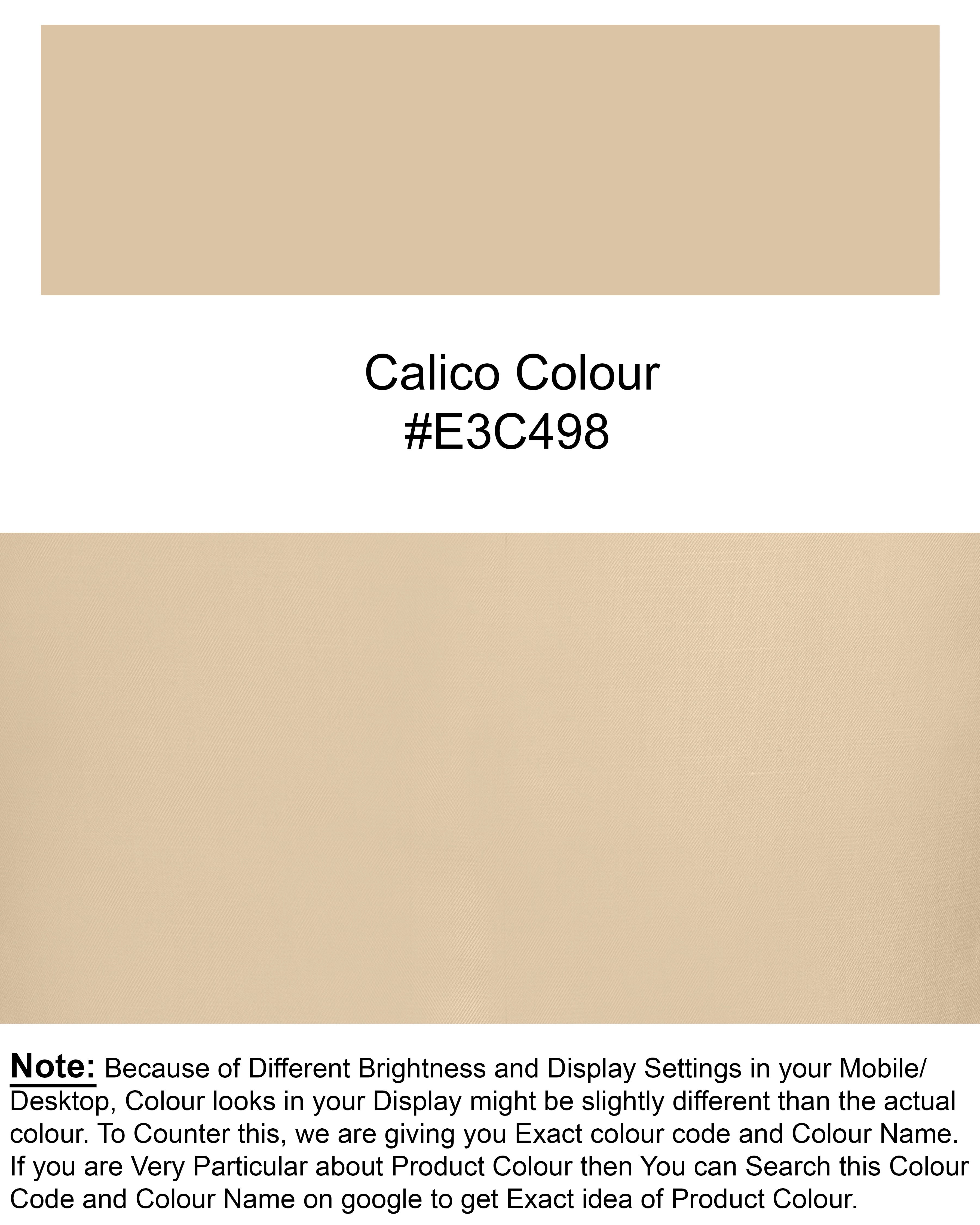 Calico Cream Subtle Sheen Designer Suit