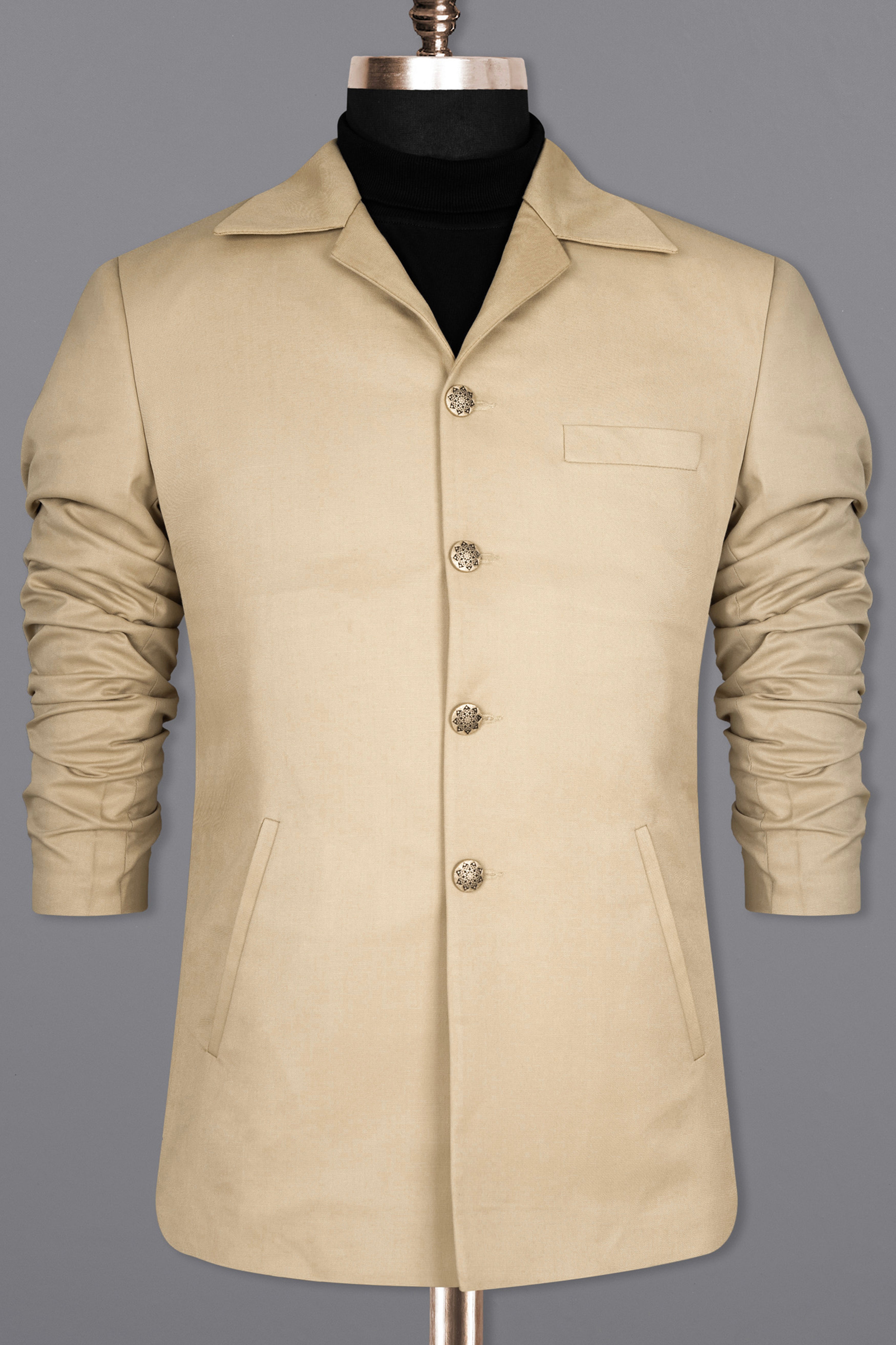 Calico Cream Subtle Sheen Designer Suit