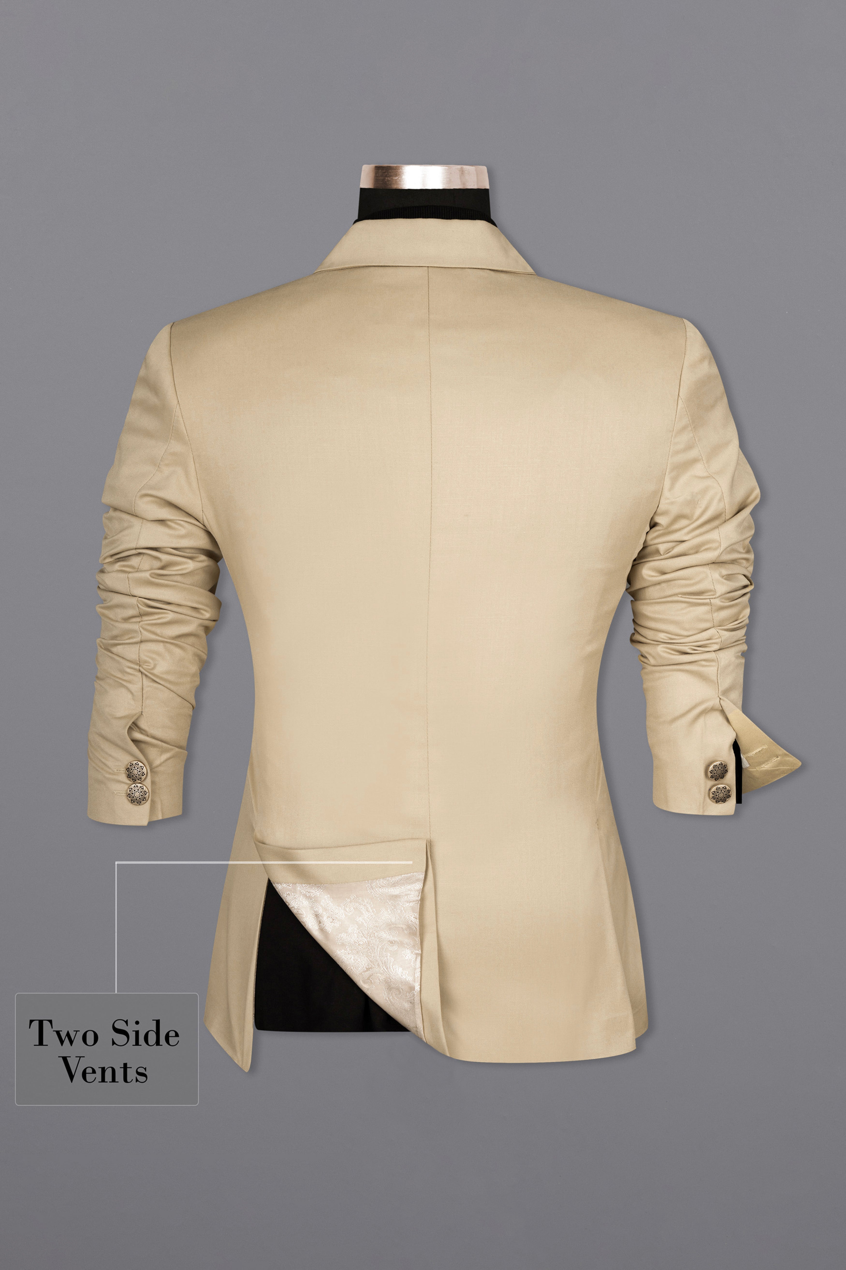 Calico Cream Subtle Sheen Designer Suit