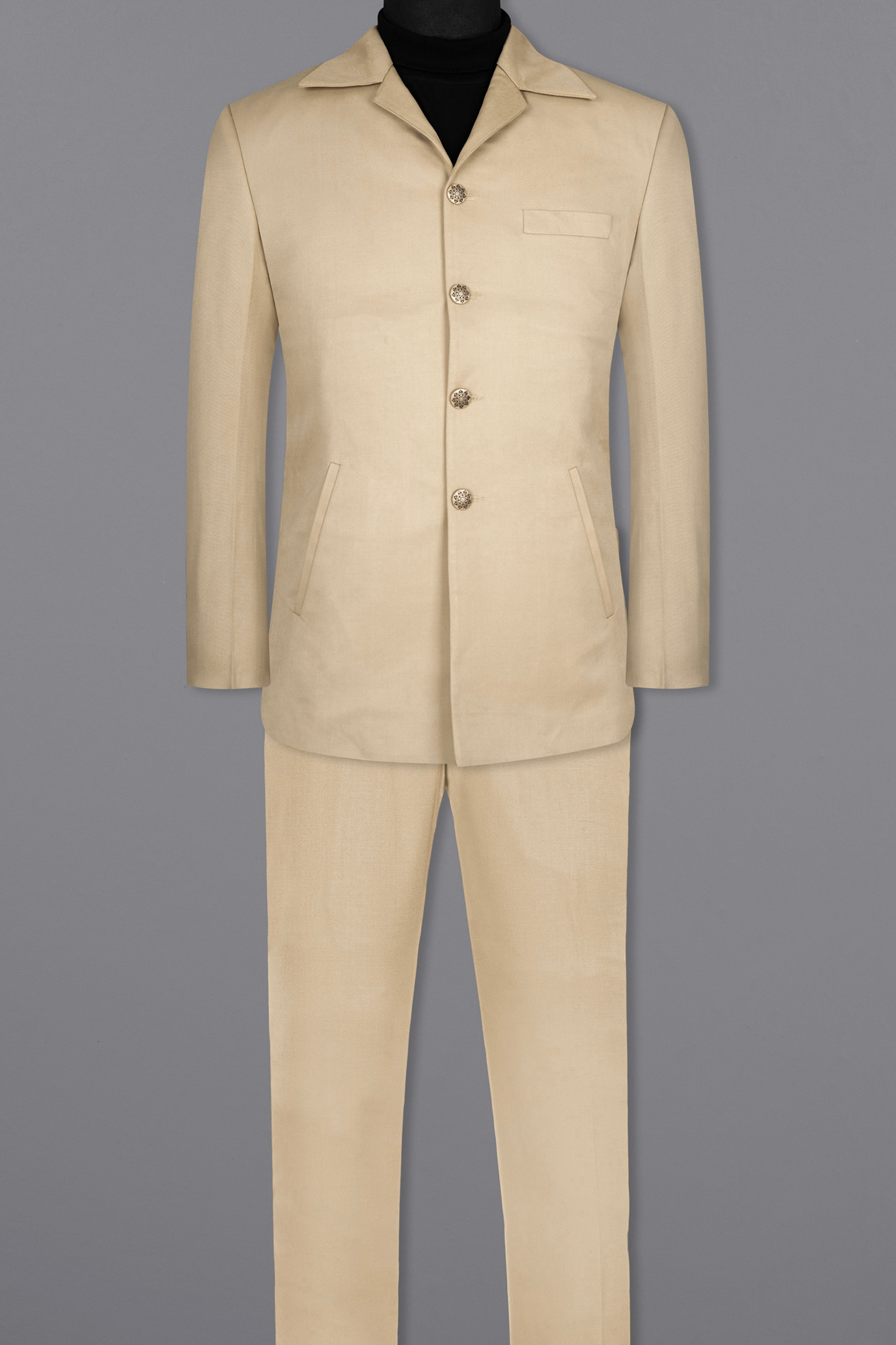 Calico Cream Subtle Sheen Designer Suit