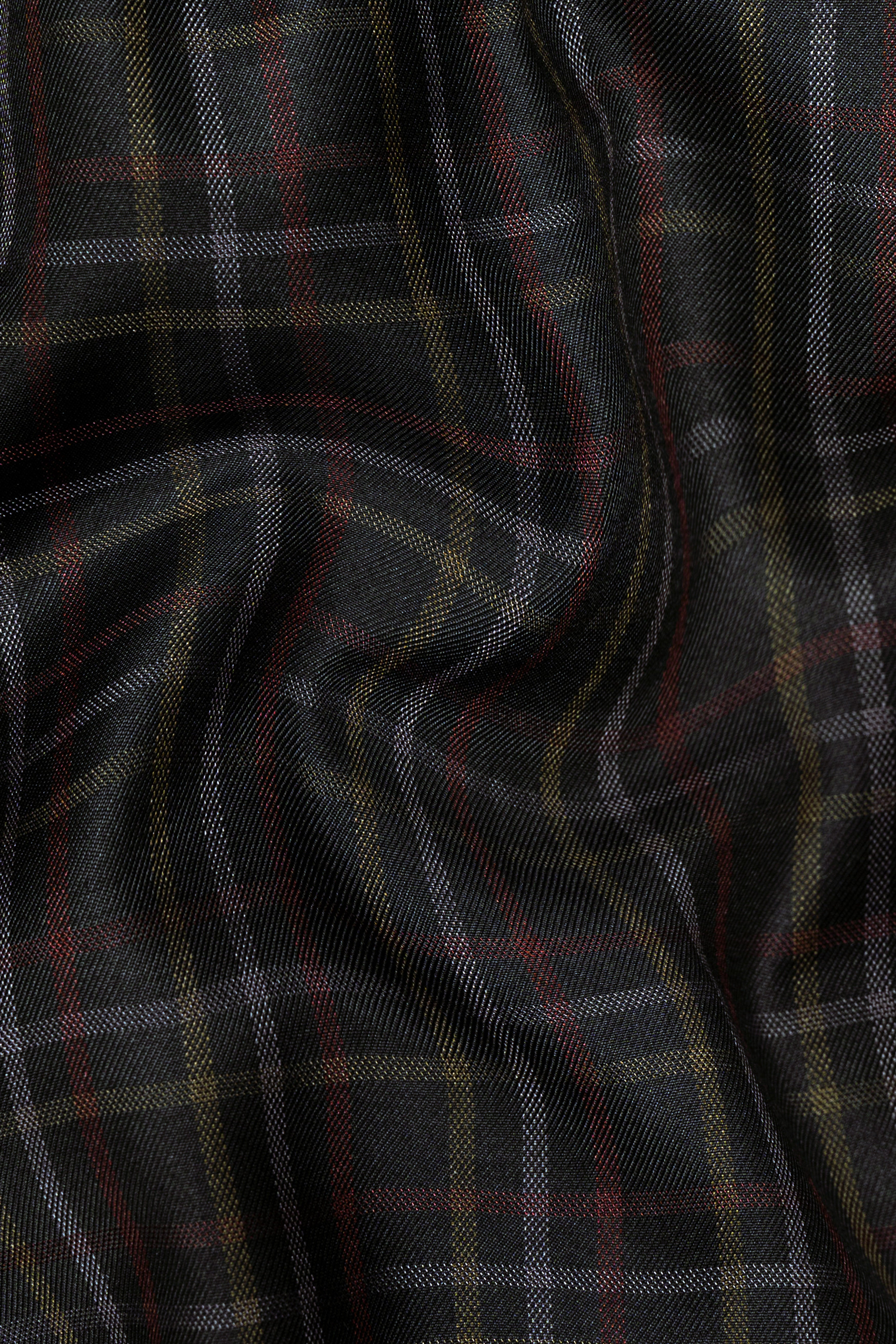 Zeus Black Plaid Wool Rich Suit