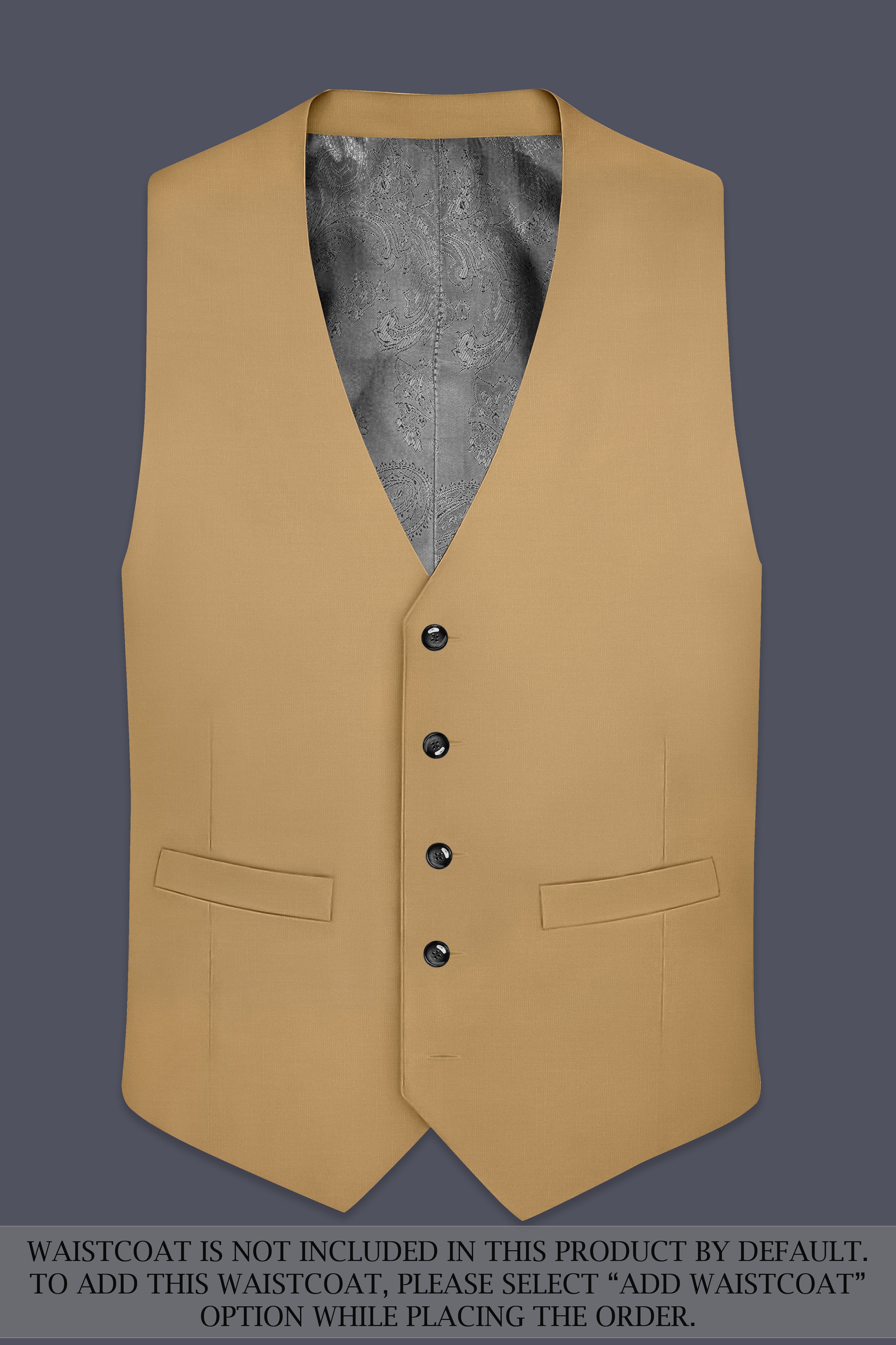 Oak Brown Premium Cotton Tuxedo Suit