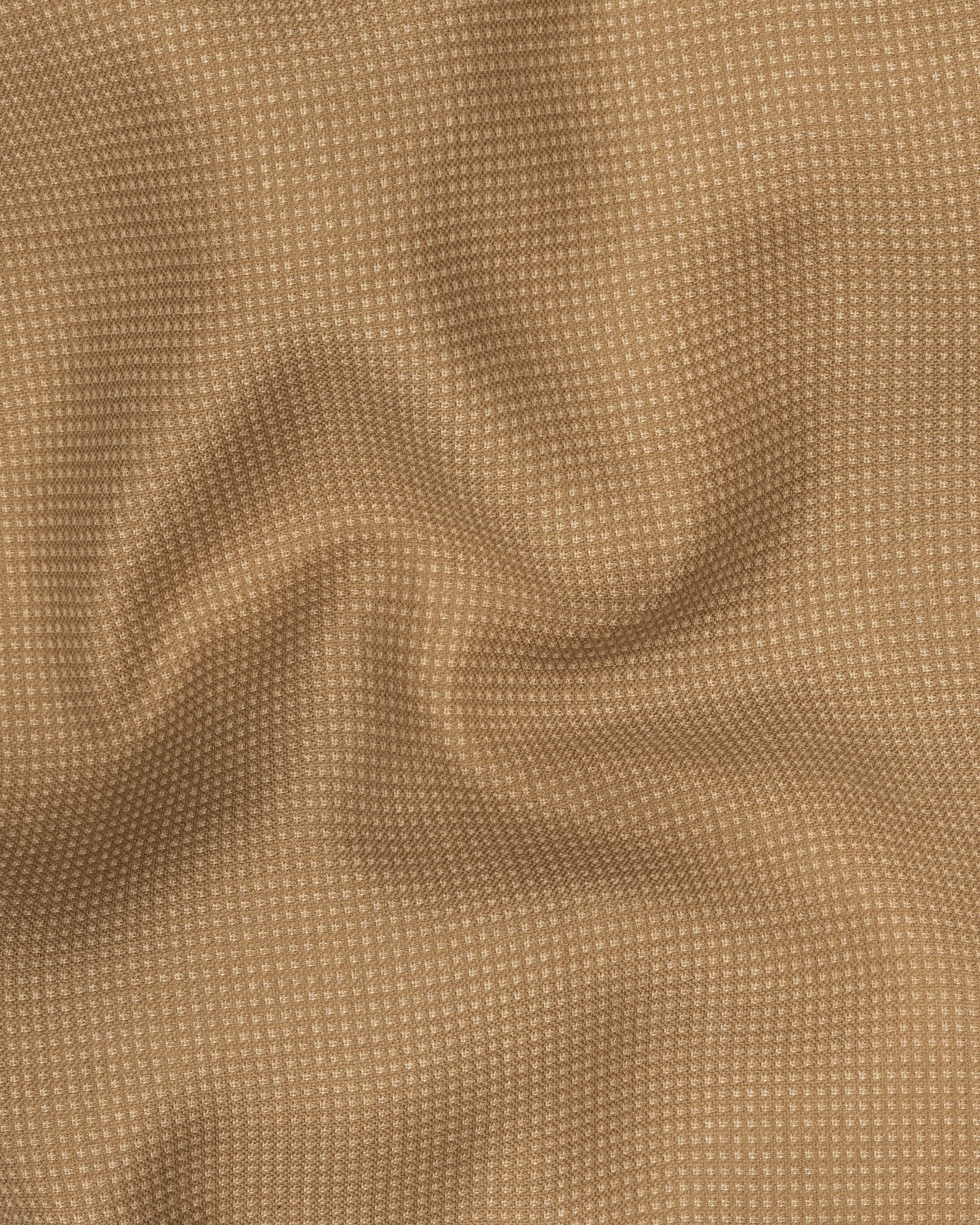 Oak Brown Cross Placket Bandhgala Premium Cotton Suit