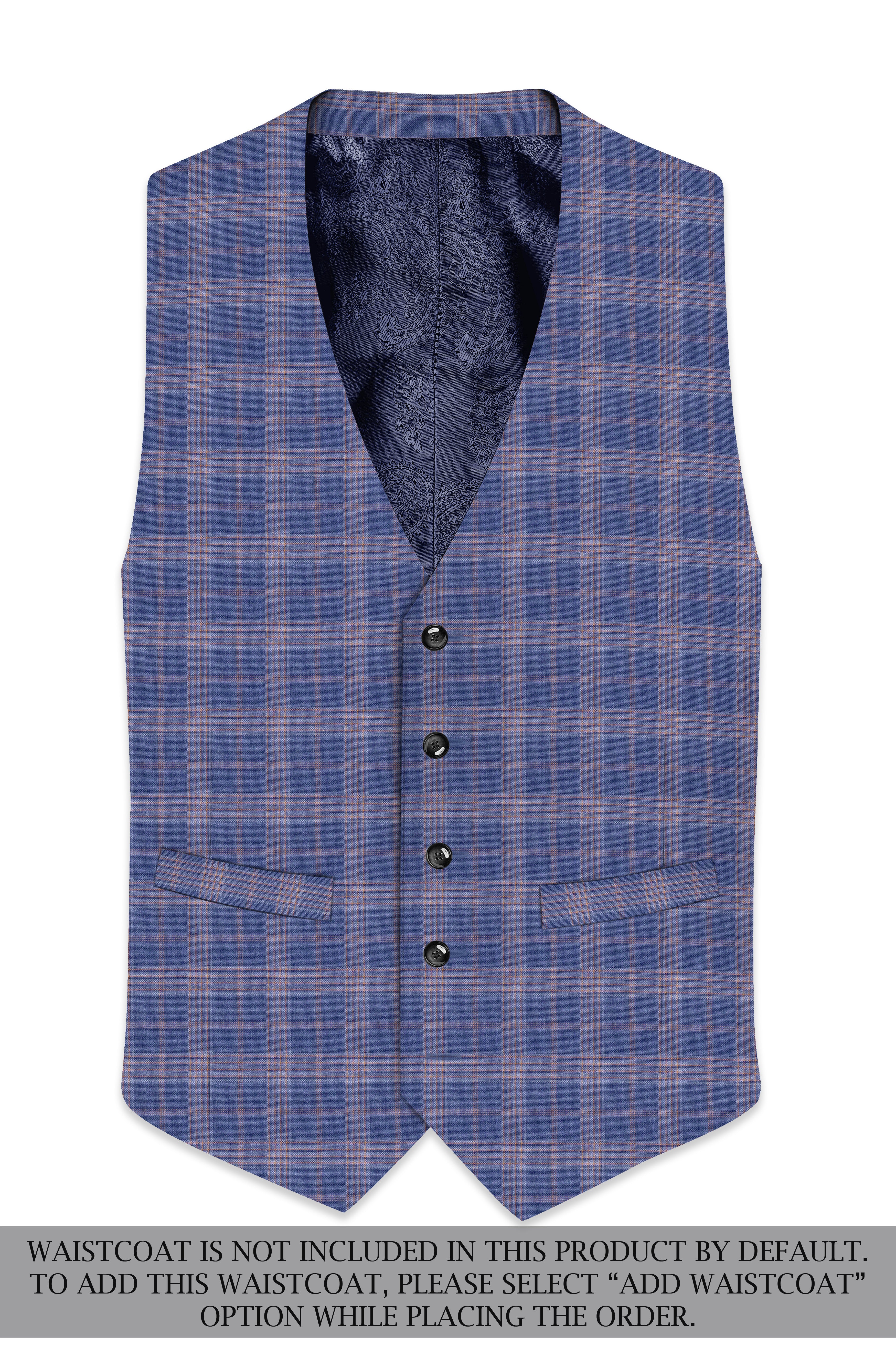 Trout Gray Super fine Checkered Wool Rich Tuxedo Suit