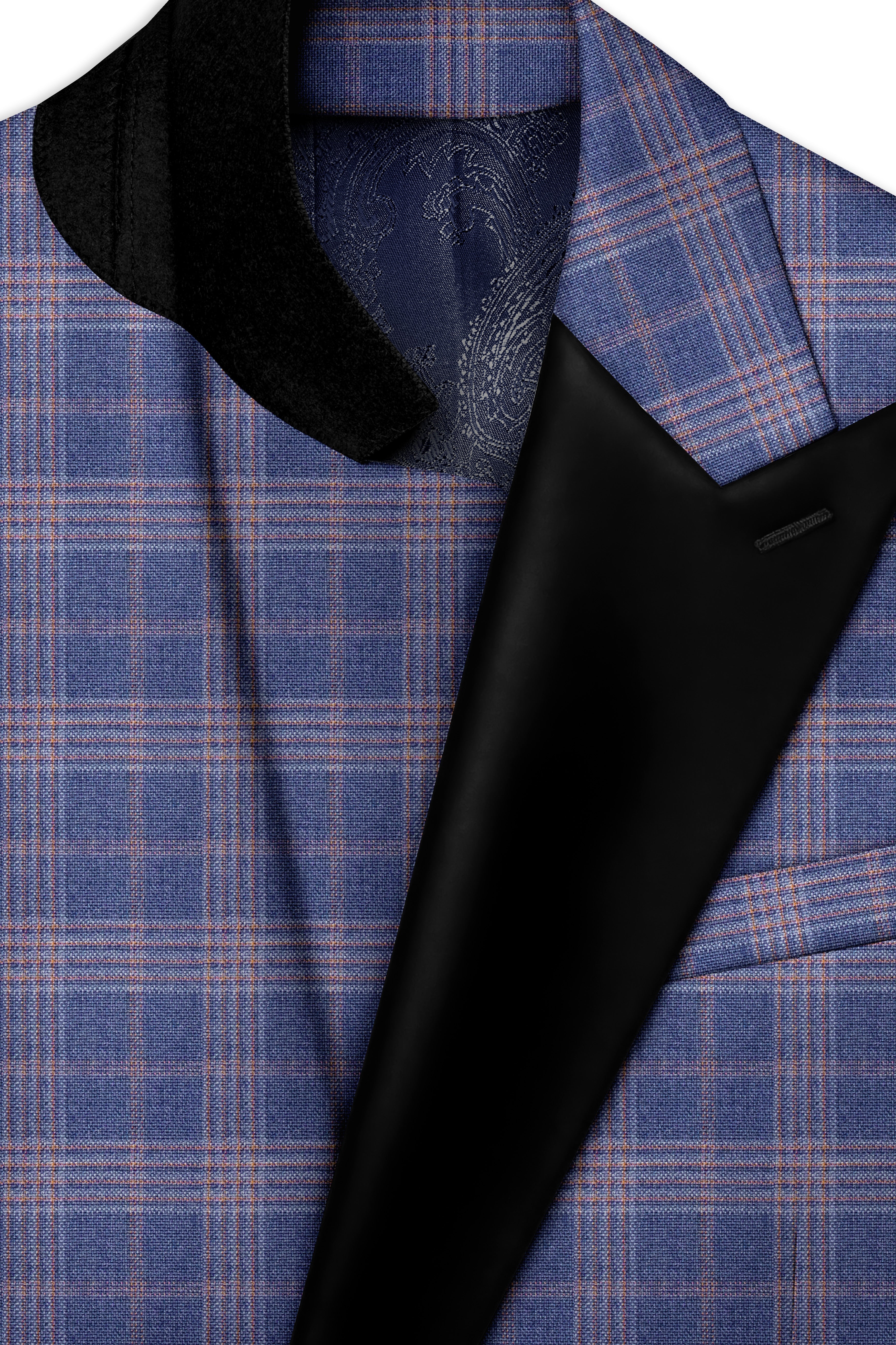 Trout Gray Super fine Checkered Wool Rich Tuxedo Suit