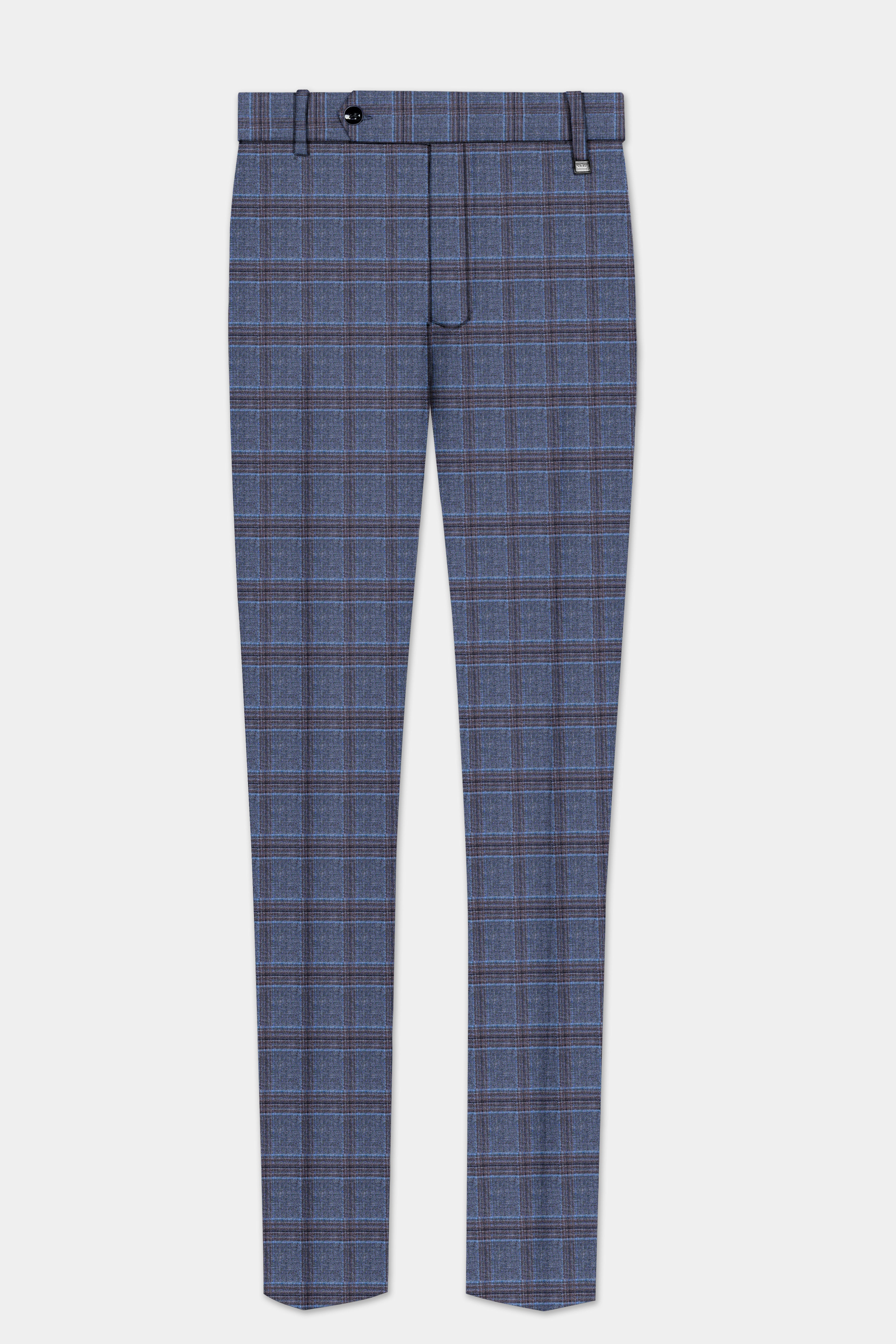 Pickled Bluewood Super fine Checkered Double Breasted Woolrich Suit