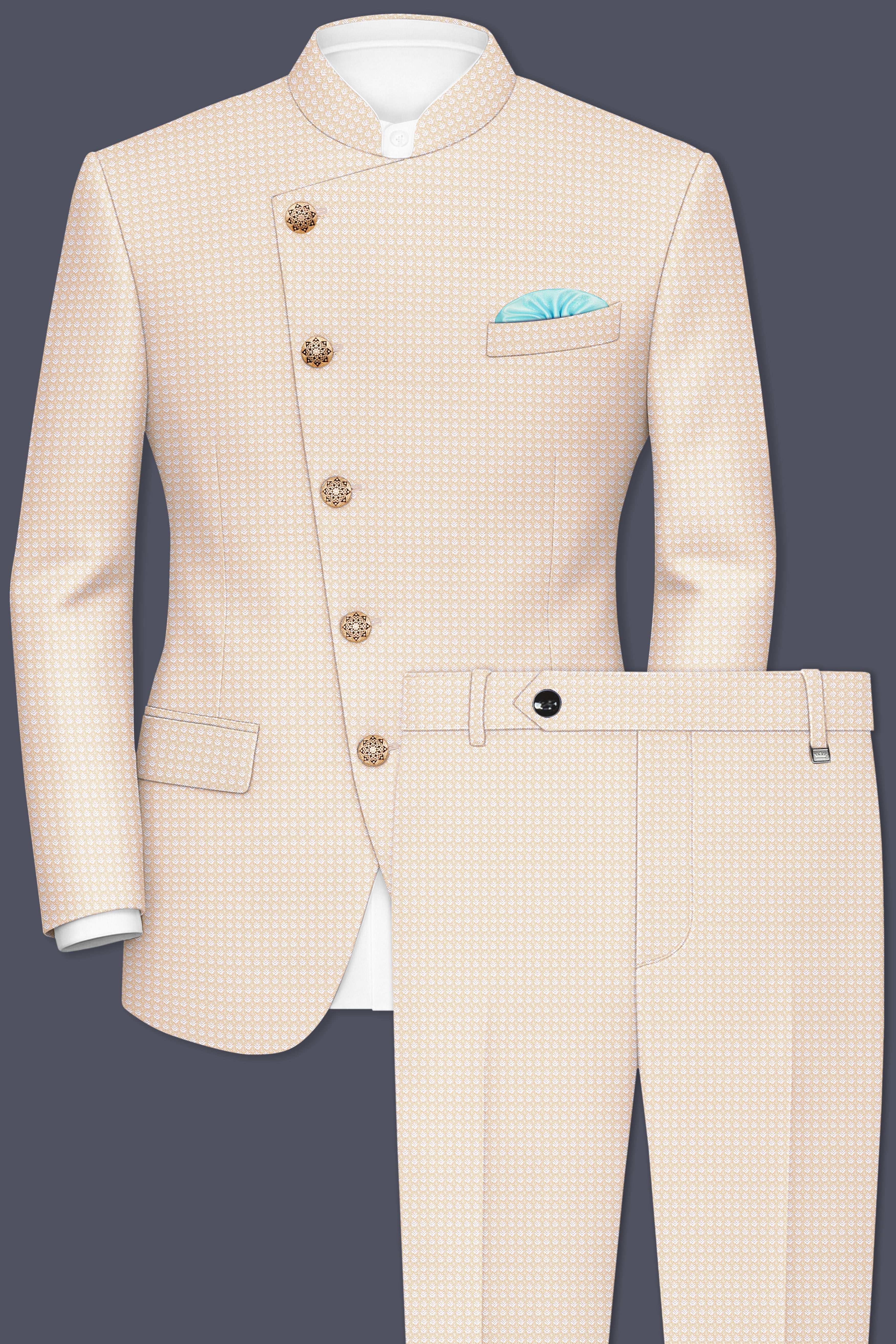 Tumbleweed Cross Placket Super Soft Bandhgala Designer Suit