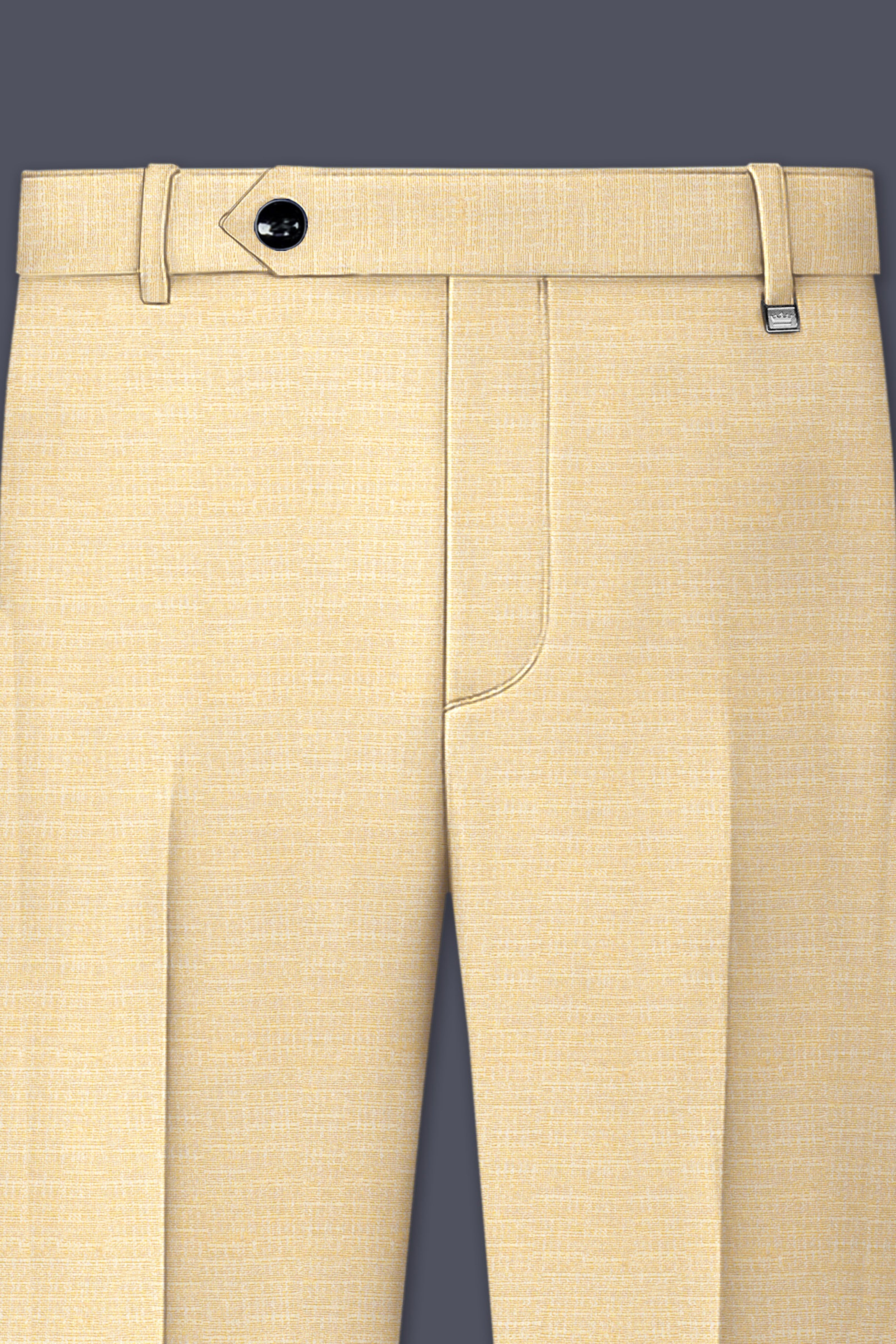 Derby Yellow Textured Single Breasted Sports Suit