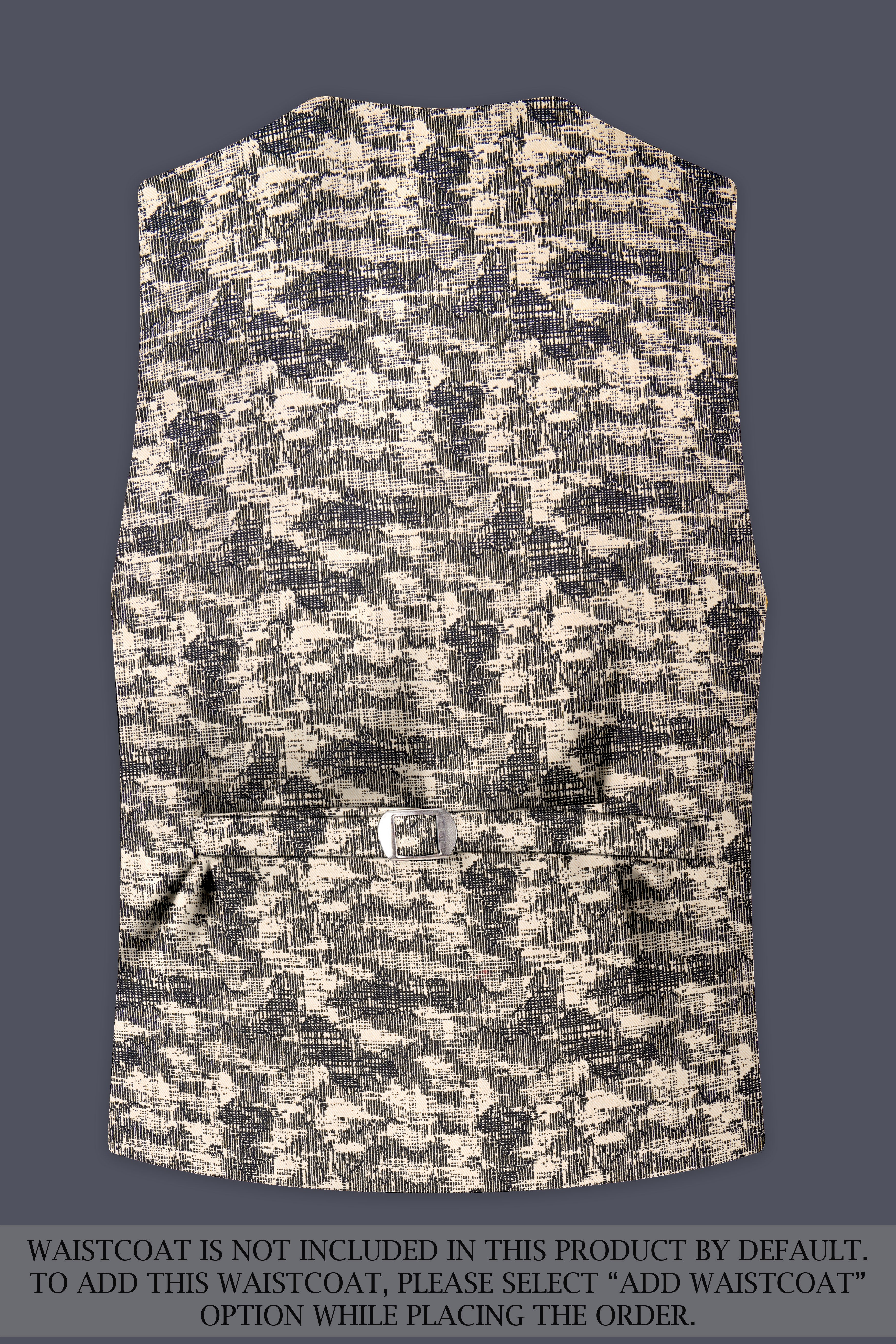 Bastille and Champagne Beige Abstract Print Designer Suit