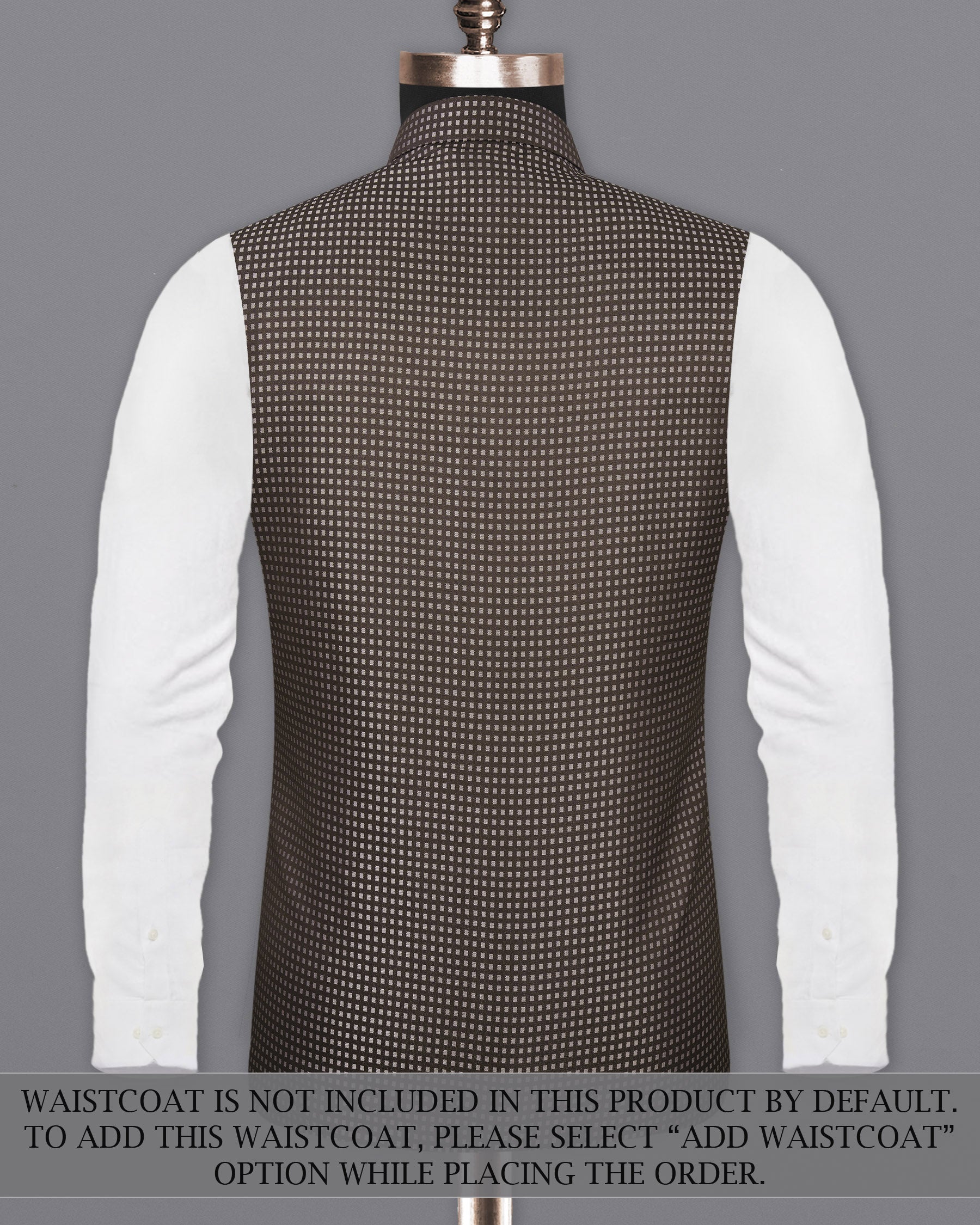 Eclipse Geometric Textured Cross Placket Bandhgala Suit