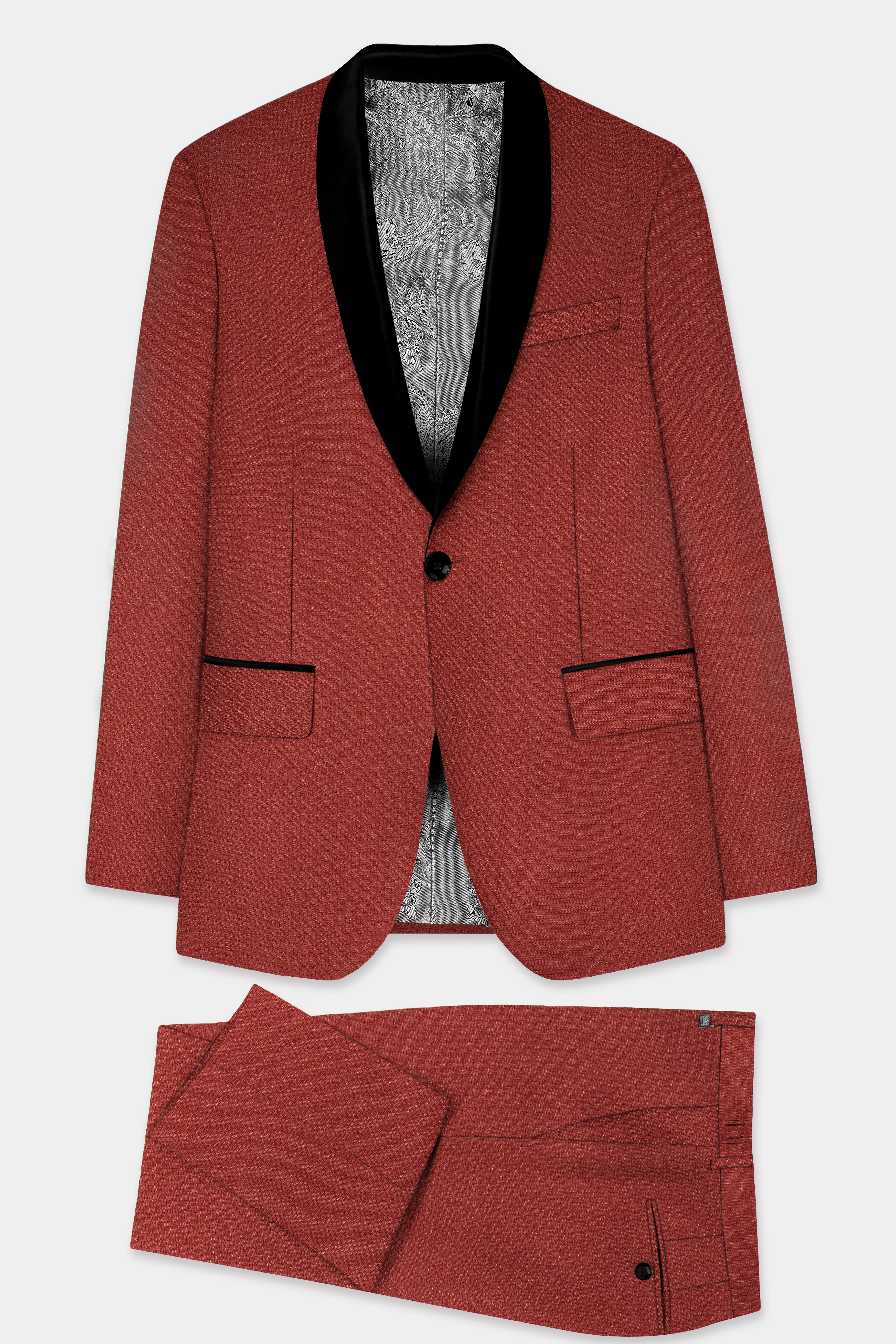 Pale Carmine Tuxedo Suit