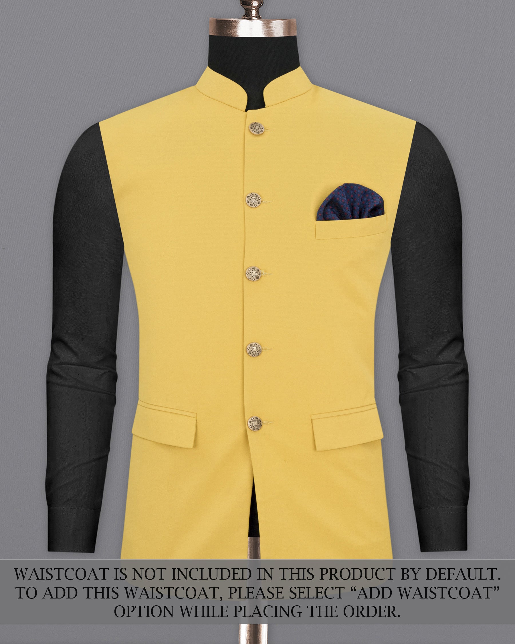 Rob Roy Yellow Bandhgala Sports Suit