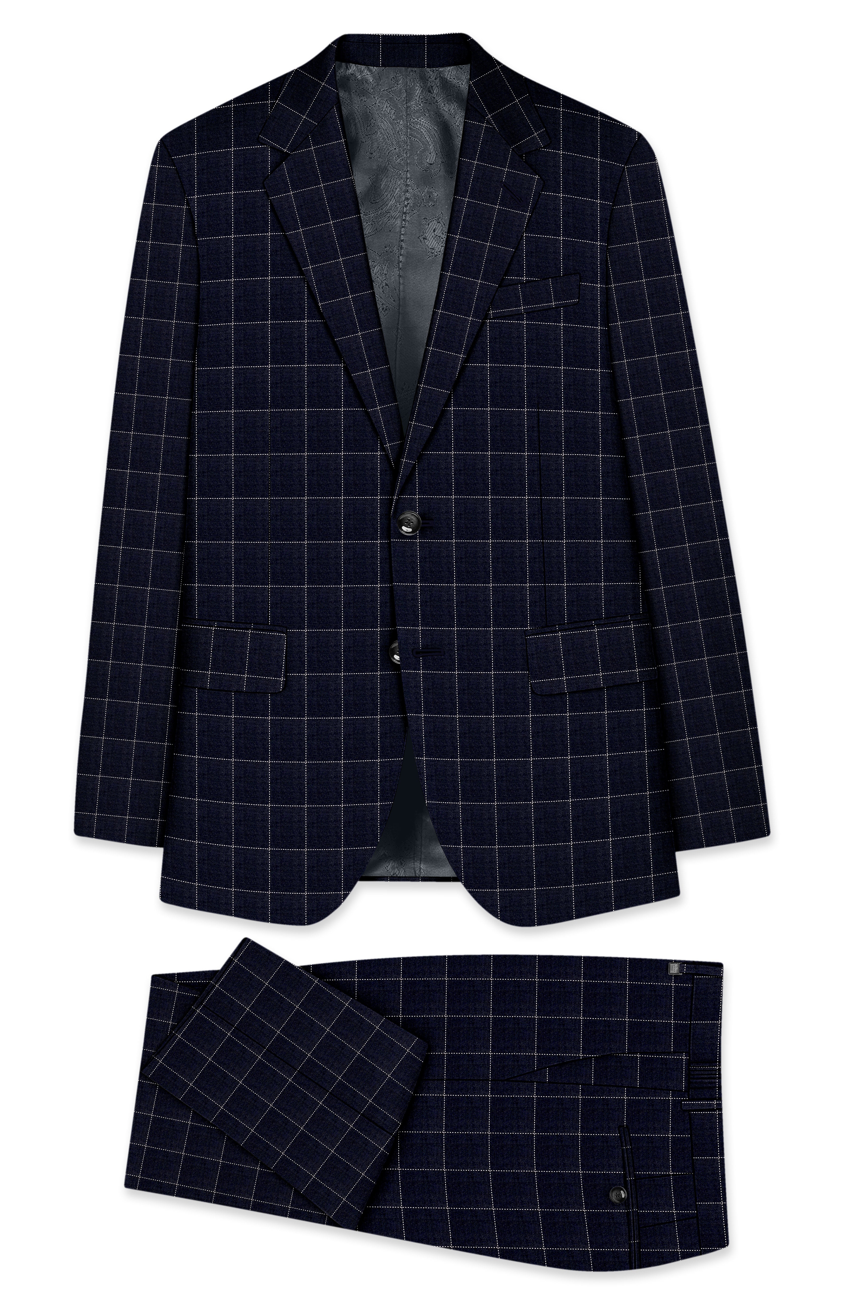 Thunder Blue Windowpane Suit