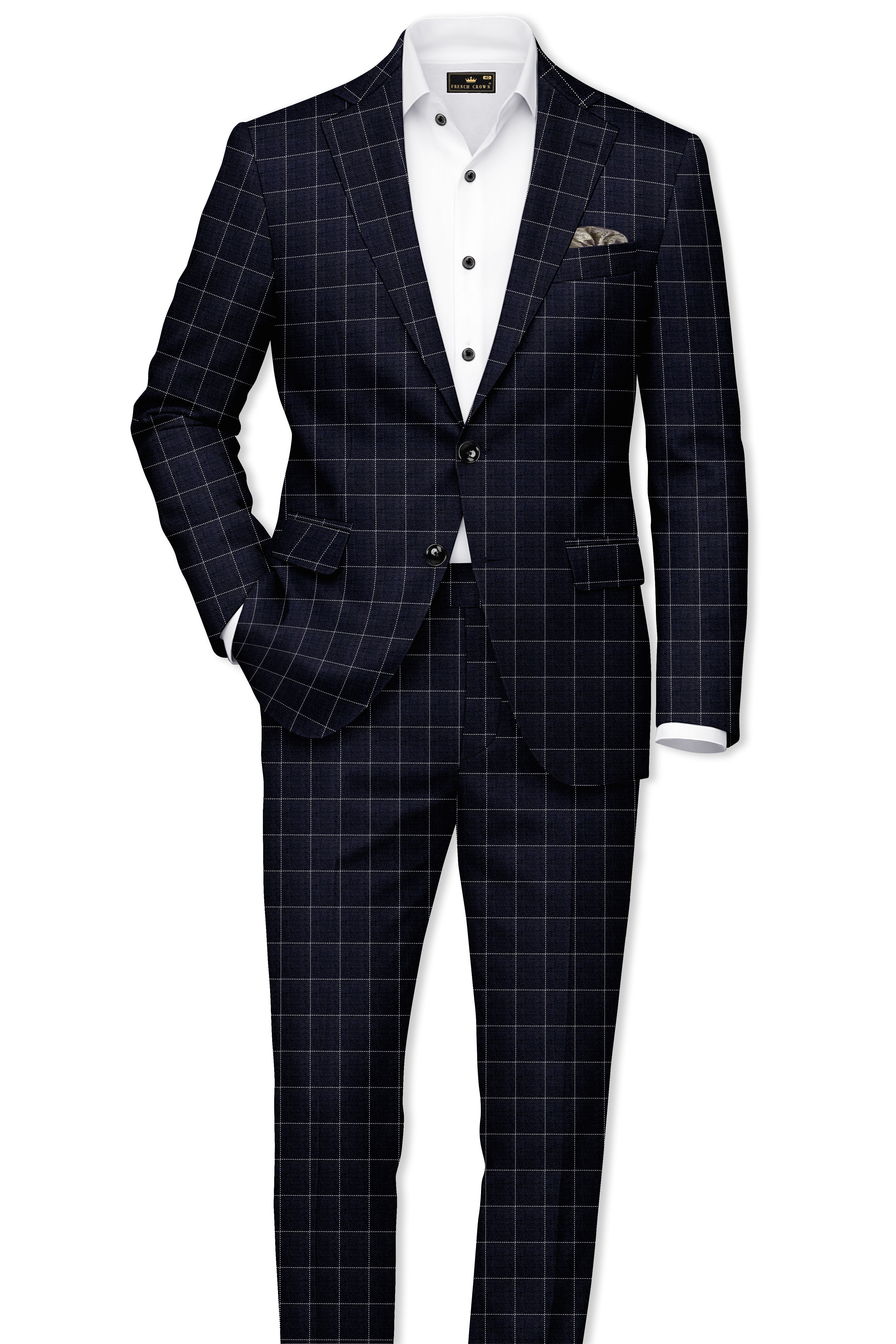 Thunder Blue Windowpane Suit