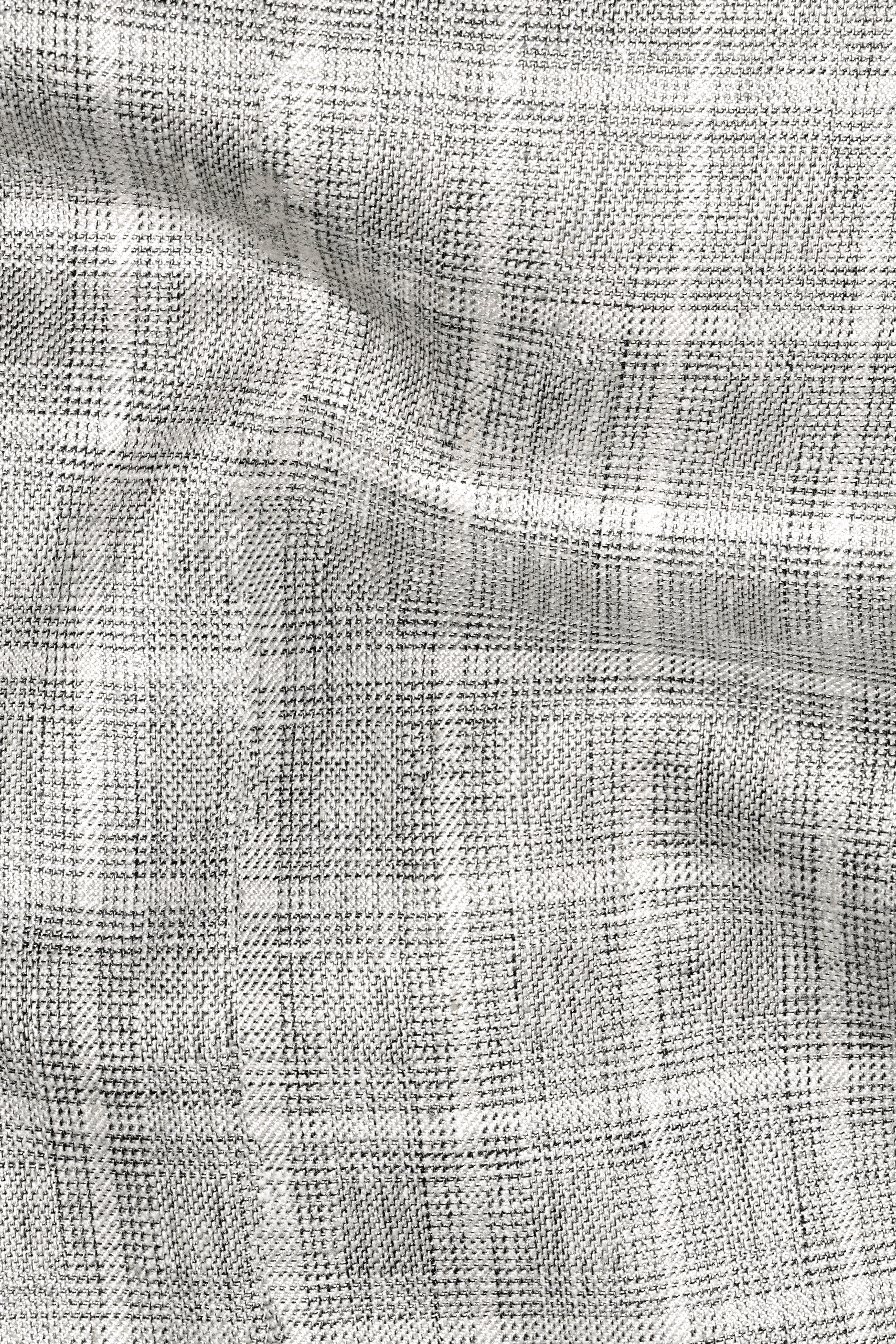 Timberwolf light gray Plaid Double Breasted Suit